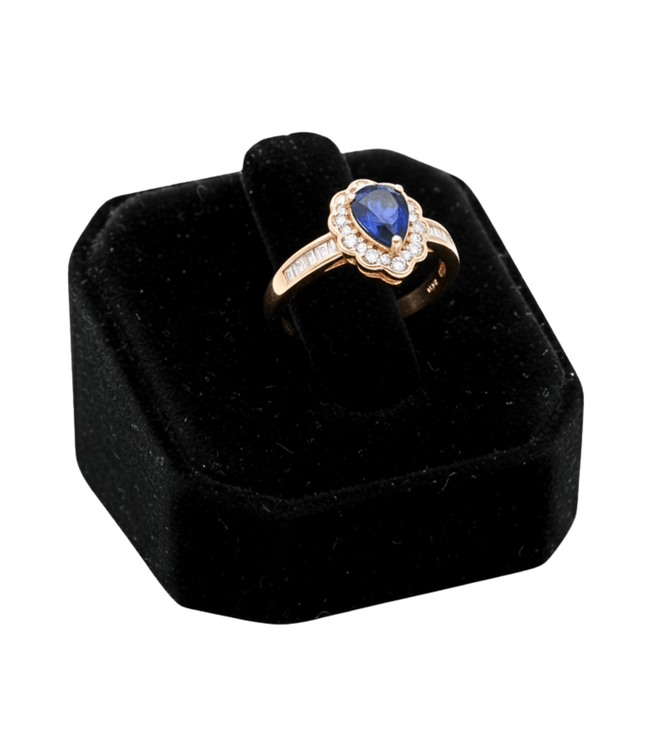 Laci Damla Taşlı Rose Altın Kaplama Vip Seri Yüzük Xuping