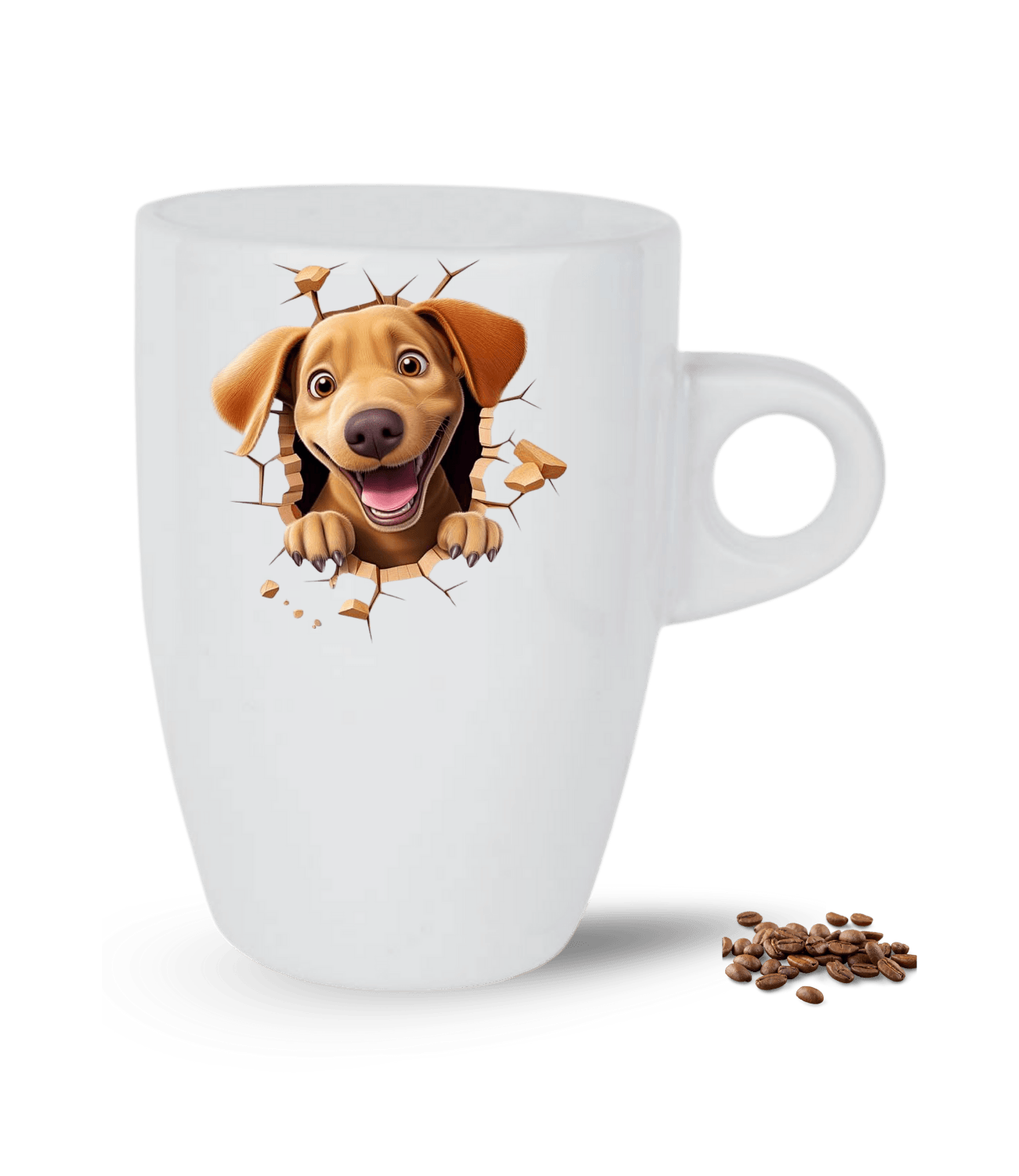 Sevimli Köpek Temalı Köpek Sever Baskılı Porselen Latte Kupa Bardak