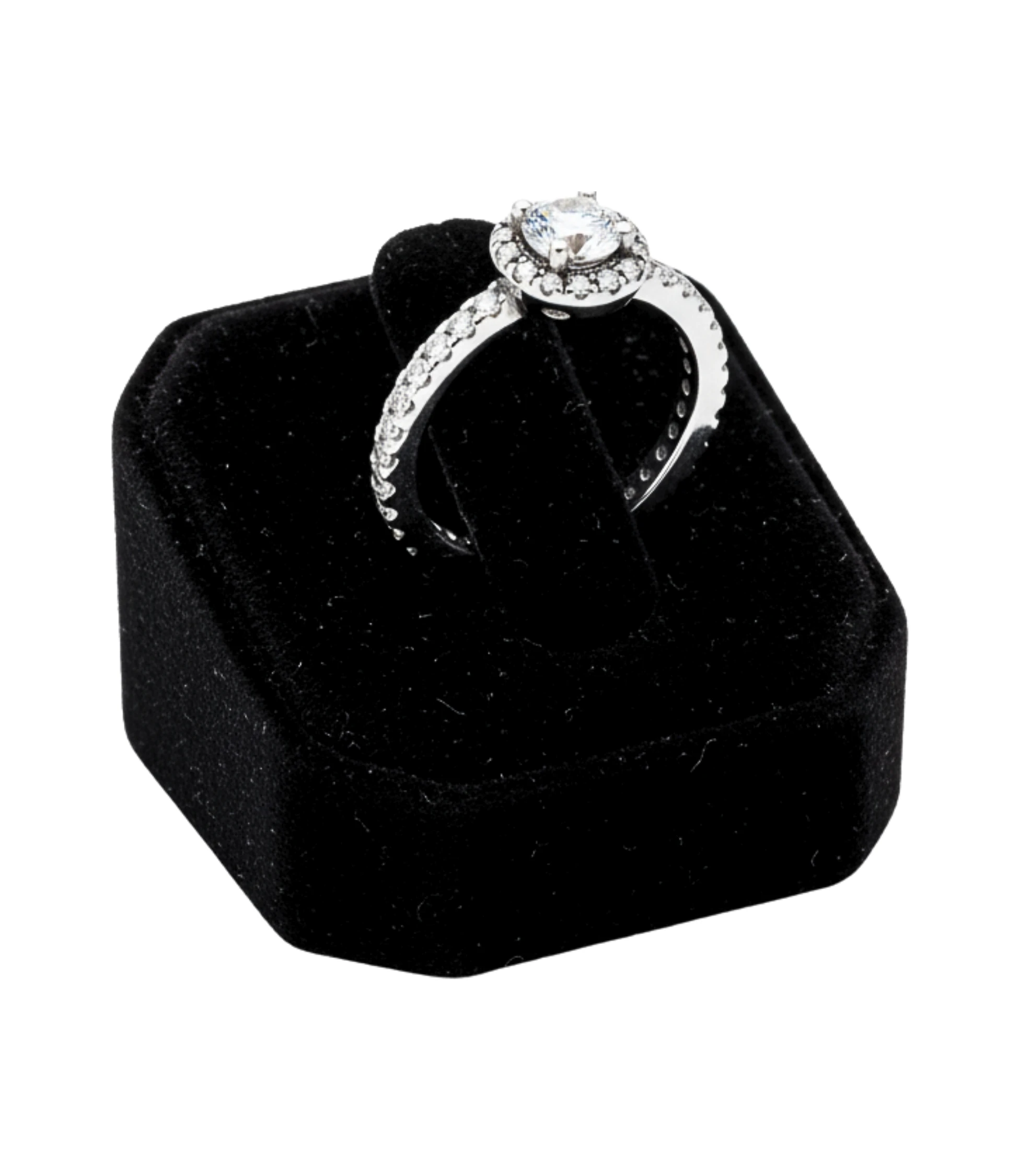 Halo Tek Taş 925 Ayar Gümüş Yüzük