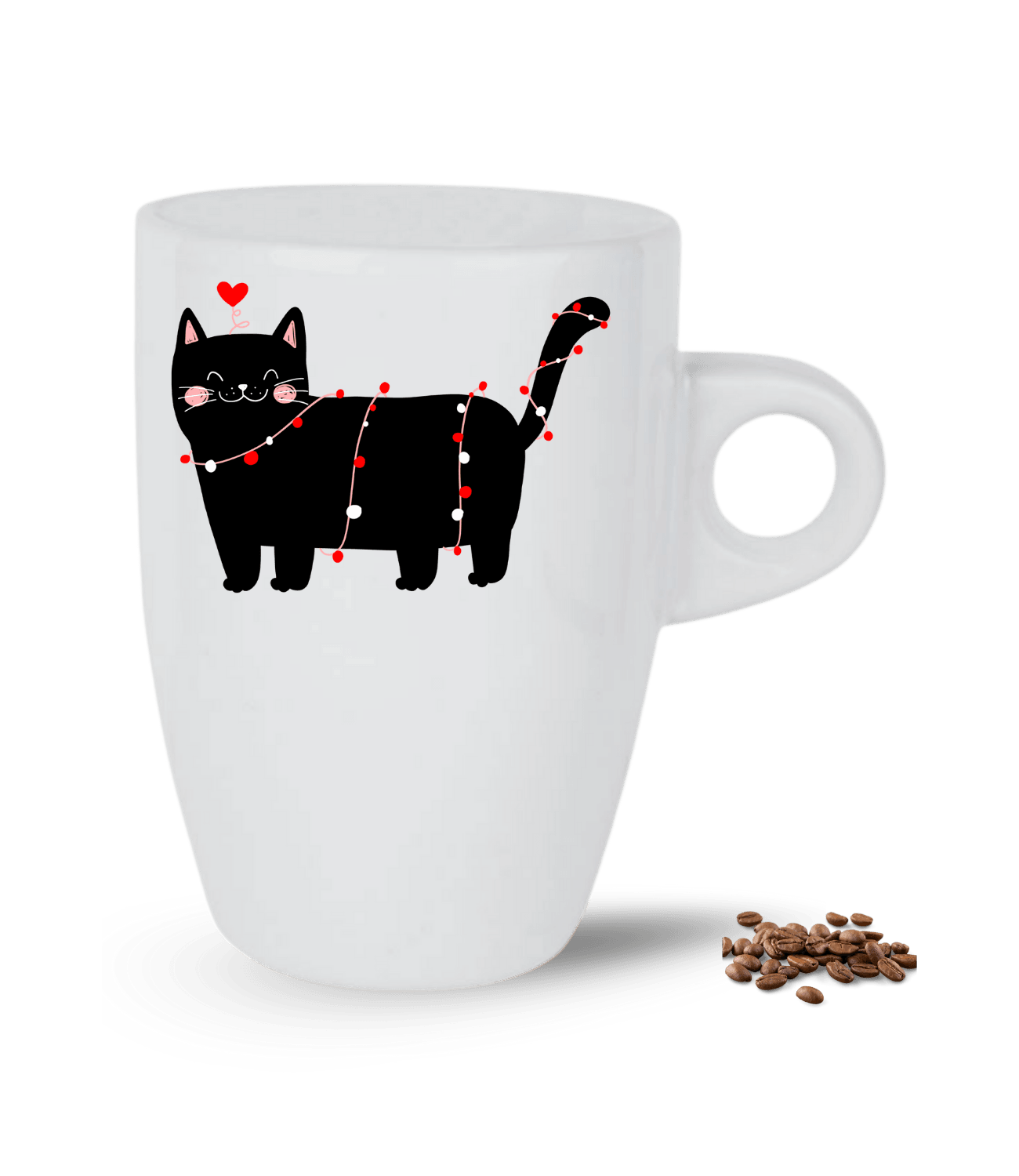 Partici Kedi Temalı Kedi Sever Baskılı Porselen Latte Kupa Bardak