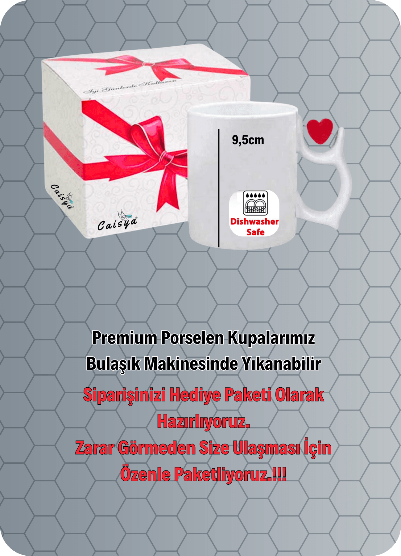 Dönen Kalp Figürlü Kişiye Özel İsimli Resimli Kupa Bardak Çay Kahve Fincanı