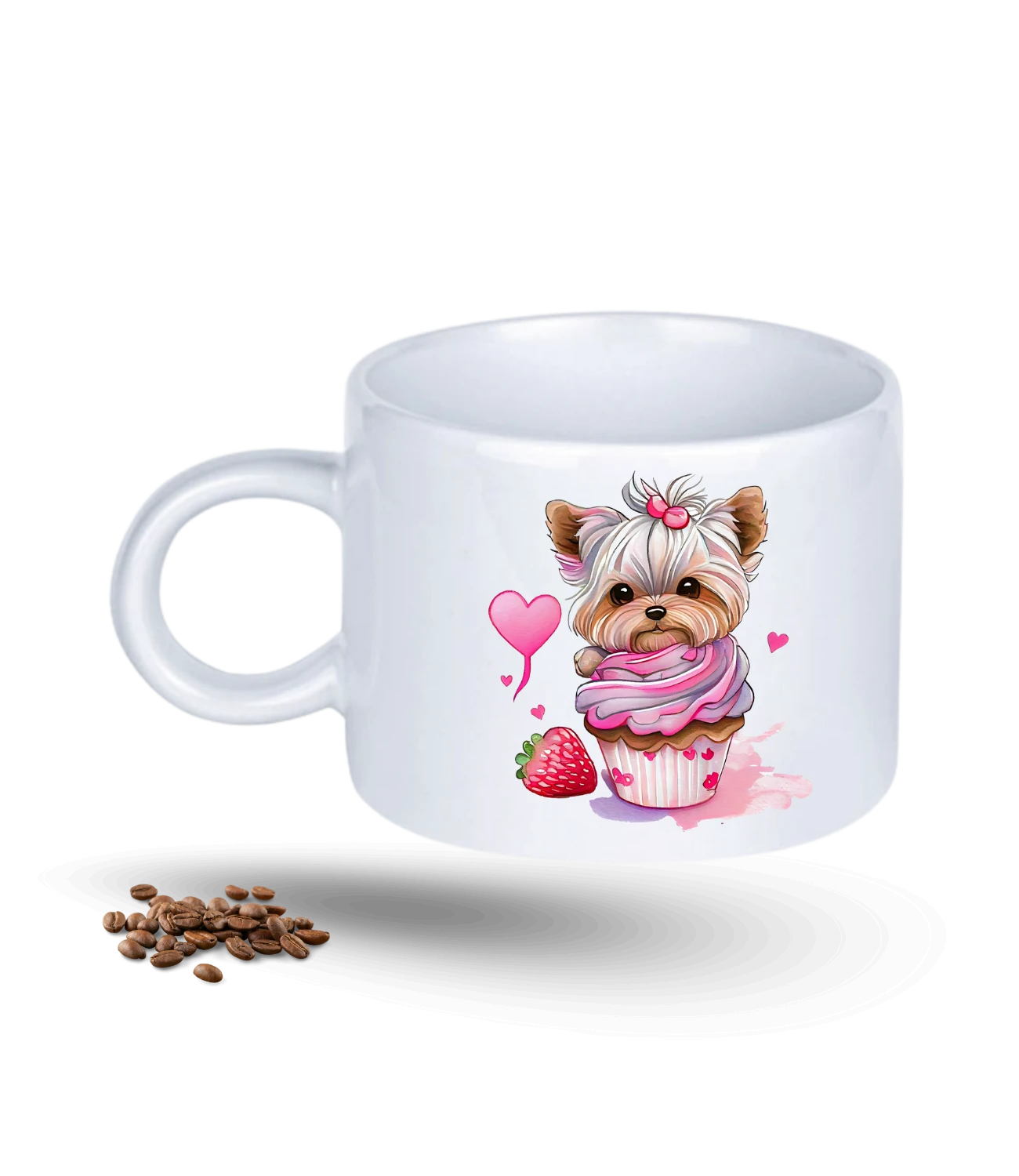 Terrier Cute Köpek Sever Baskılı Porselen Motto Kupa Bardak