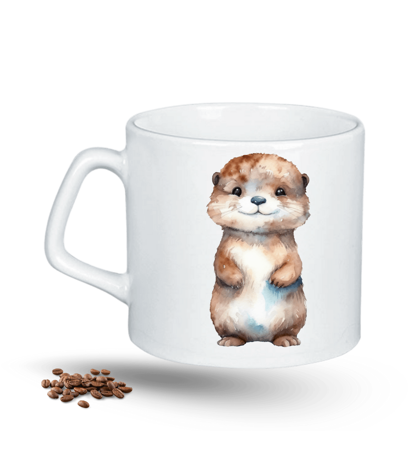 Sevimli Anime Su Samuru Cute Baskılı Porselen Afilli Kupa Bardak