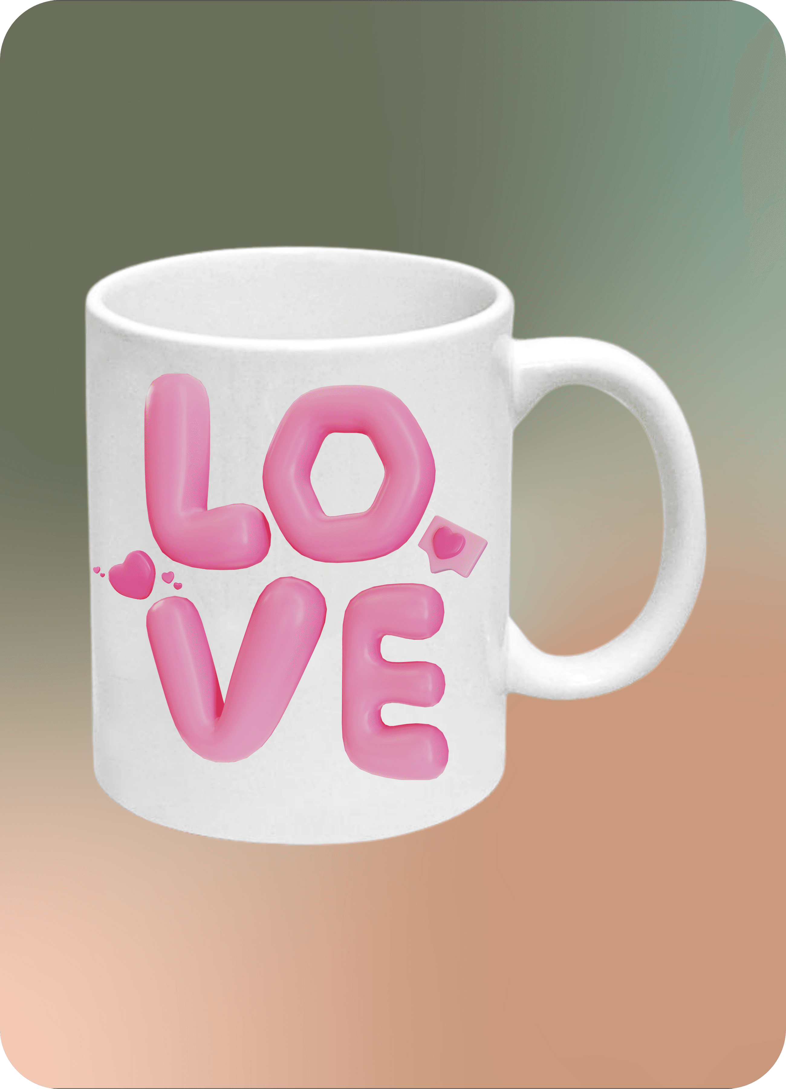 Hediye Love Baskılı Kupa Bardak Çay Kahve Fincanı