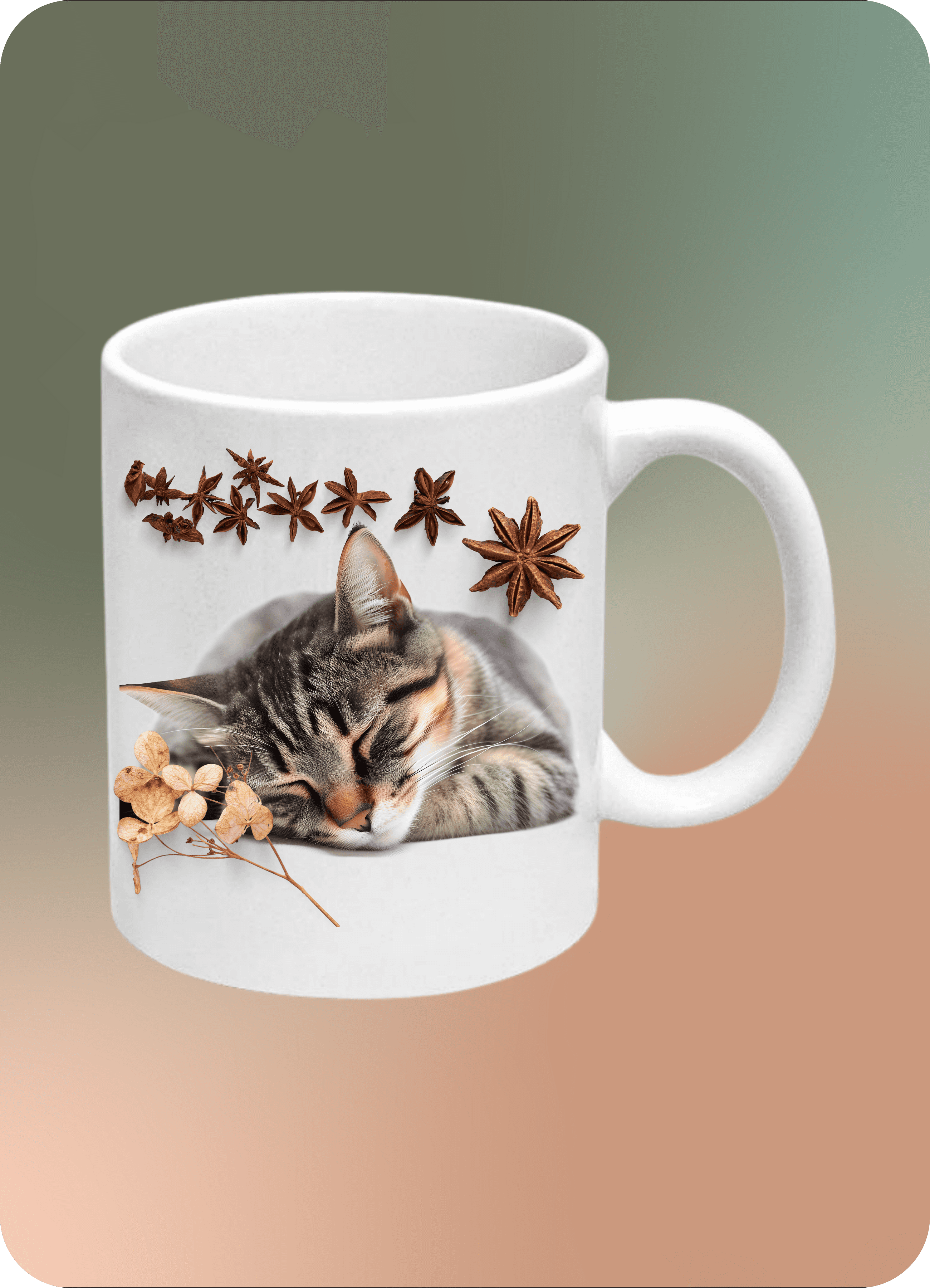 Uykucu Kedi Cute Cats Baskılı Kupa Bardak Çay Kahve Fincanı