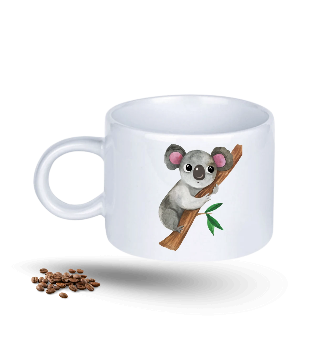 Sevimli Koala Baskılı Porselen Motto Kupa Bardak