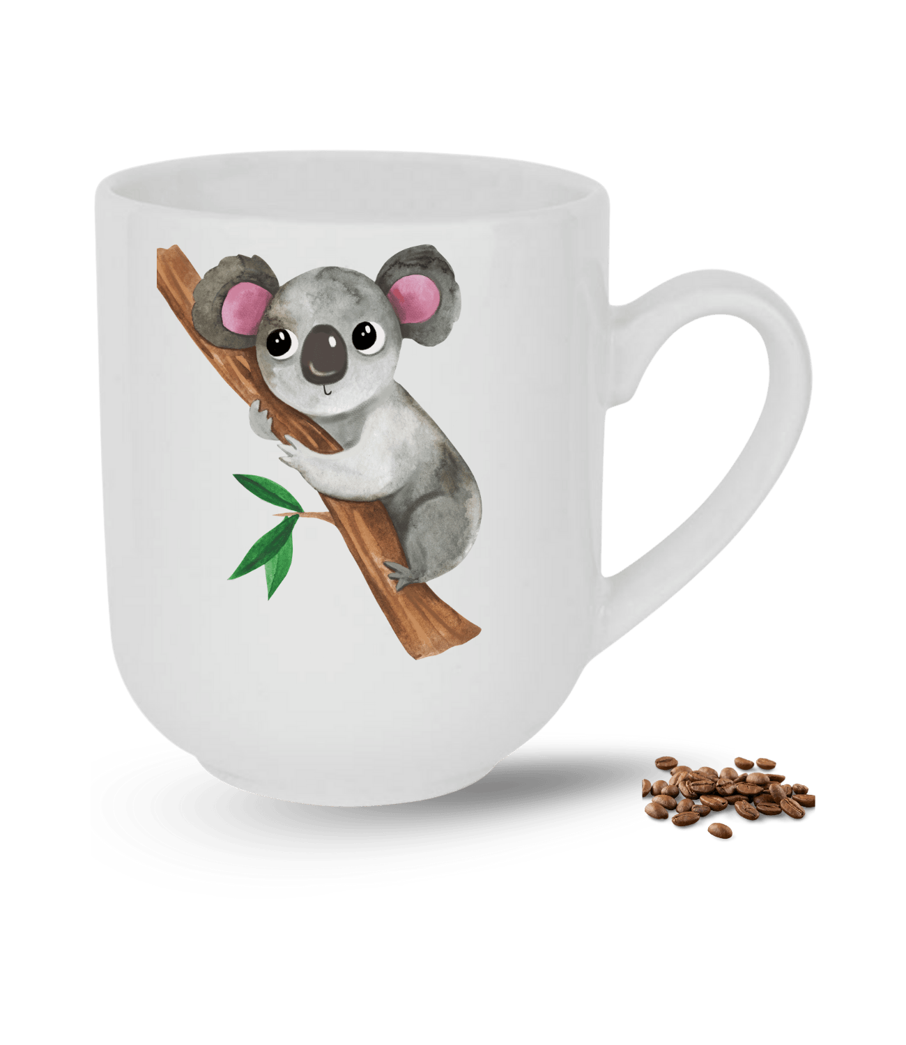 Sevimli Koala Baskılı Elit Lüx Porselen Kupa Bardak