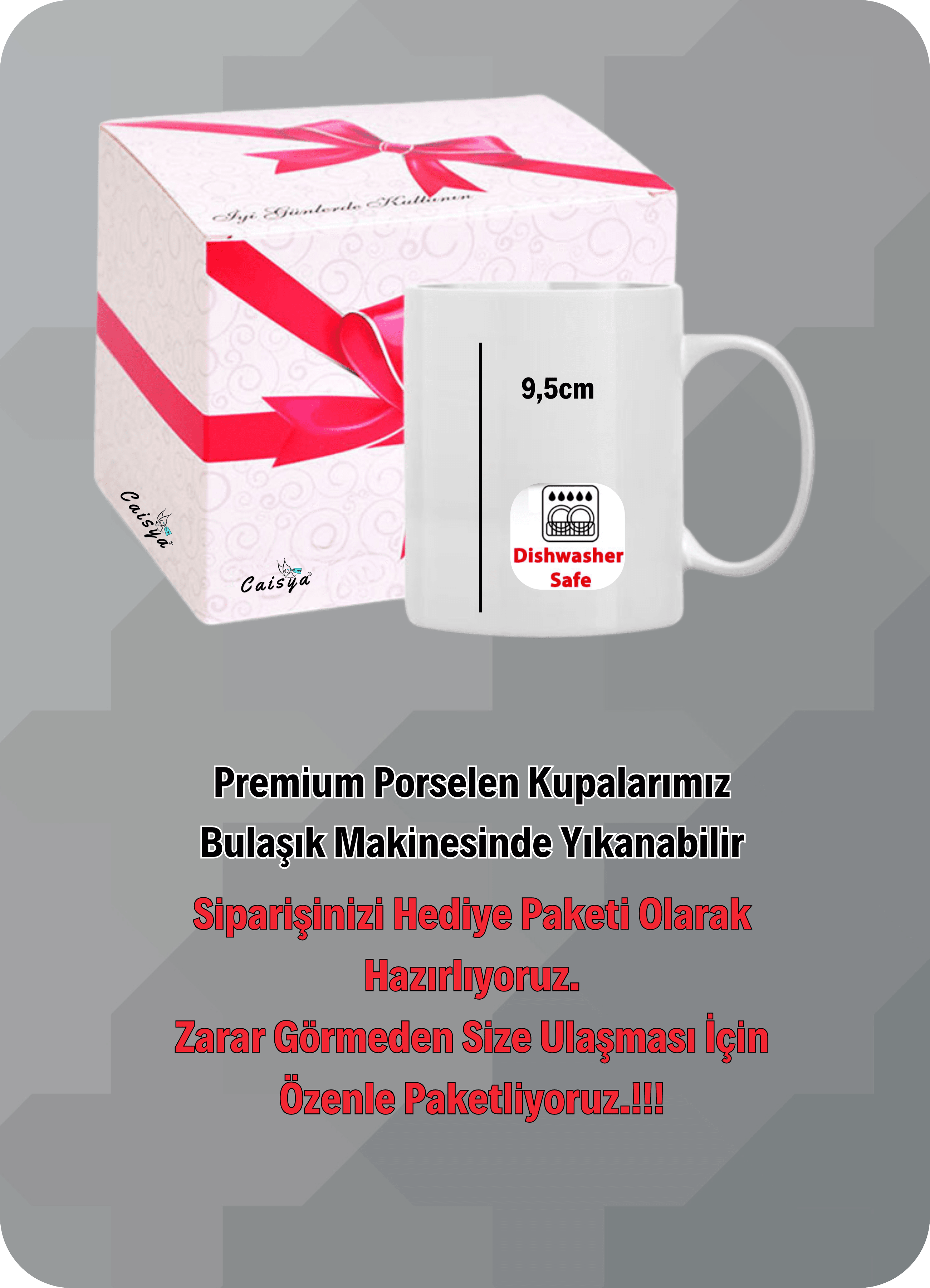 Kişiye Özel İsimli Resimli Kupa Premium Porselen Bardak Çay Kahve Fincanı