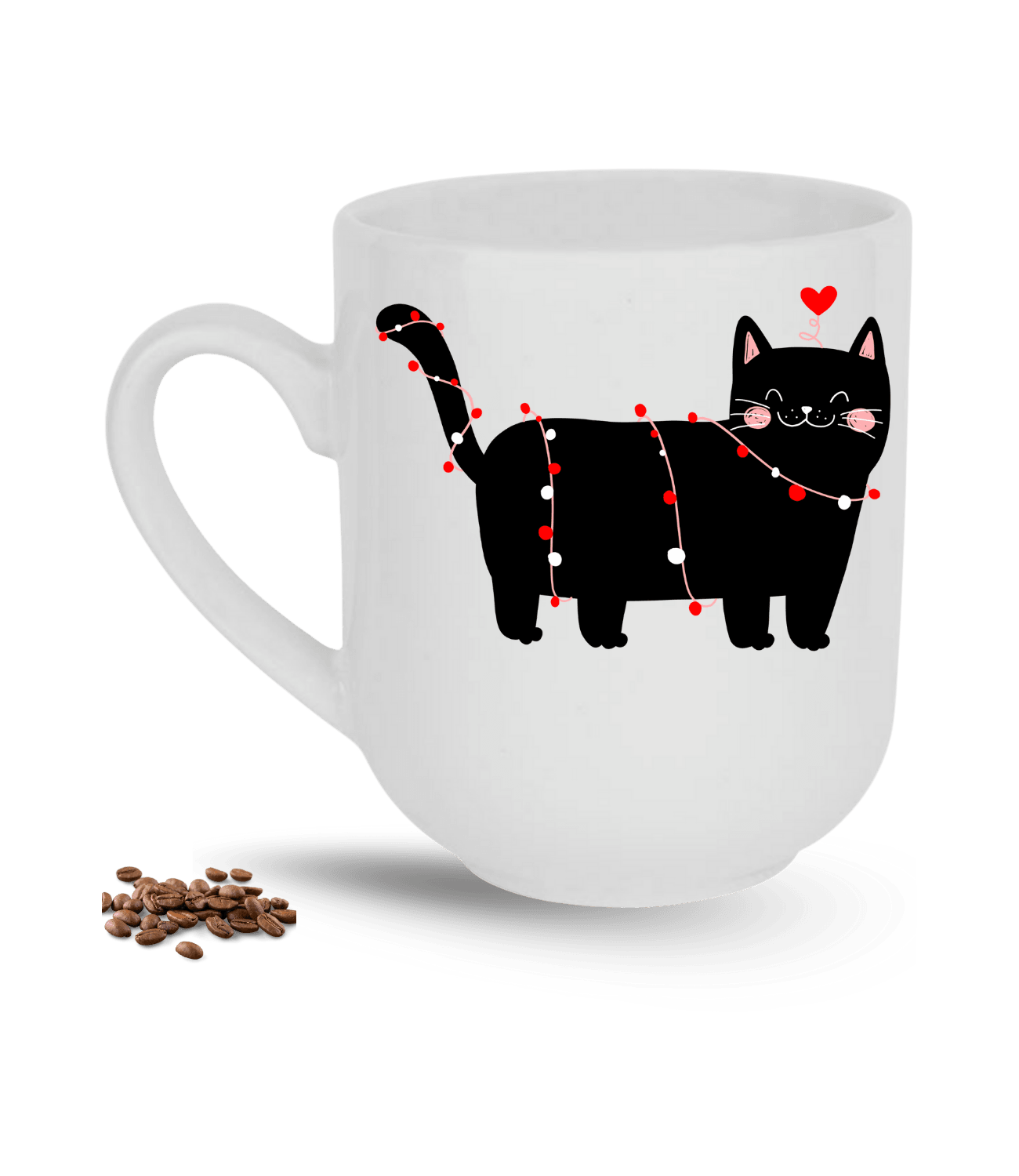 Partici Kedi Temalı Kedi Sever Baskılı Elit Lüx Porselen Kupa Bardak
