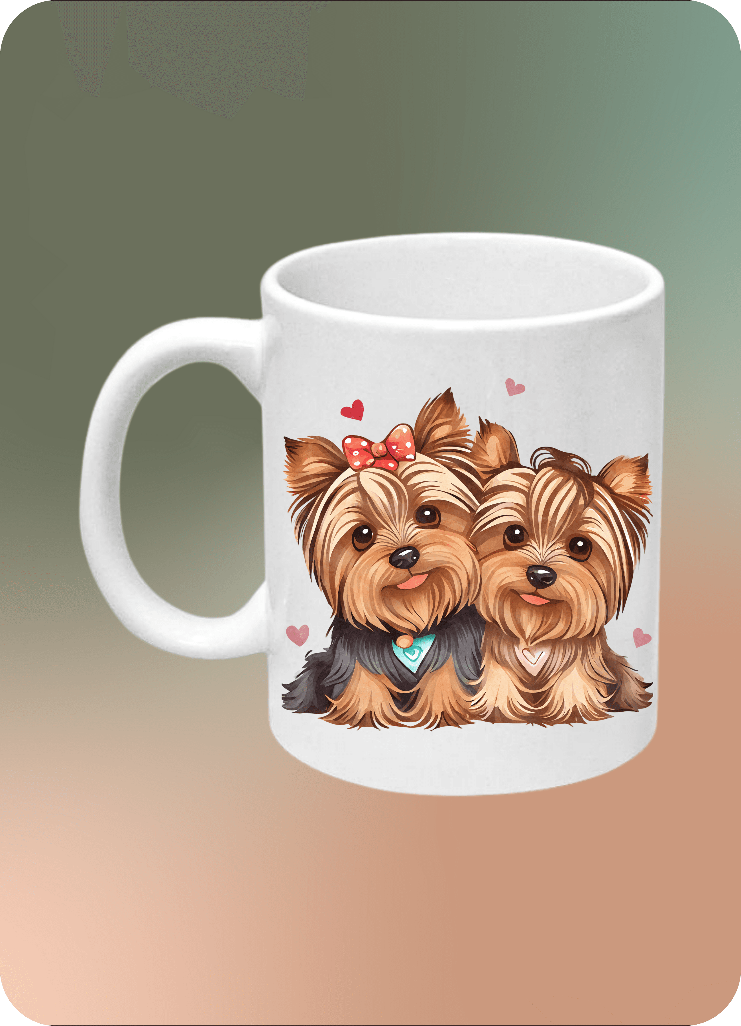 Sevimli Terrier Dog Baskılı Köpek Sever Kupa Bardak Çay Kahve Fincanı