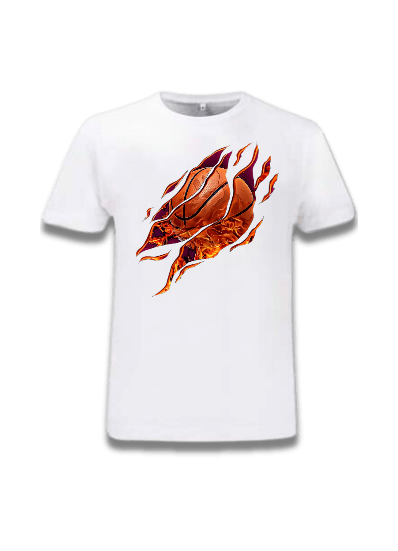 Basketbol Temalı İsimli Basketbol Sever Baskılı Tişört-1