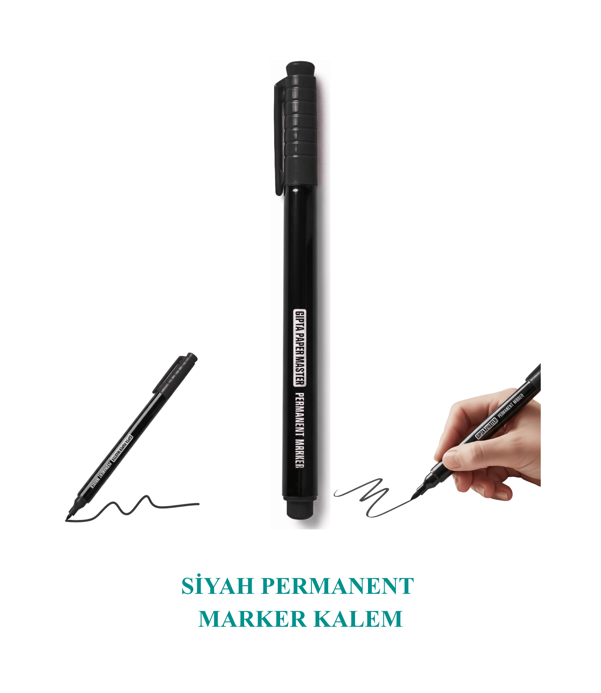 Siyah Permanent Marker Kalem Hediyelik
