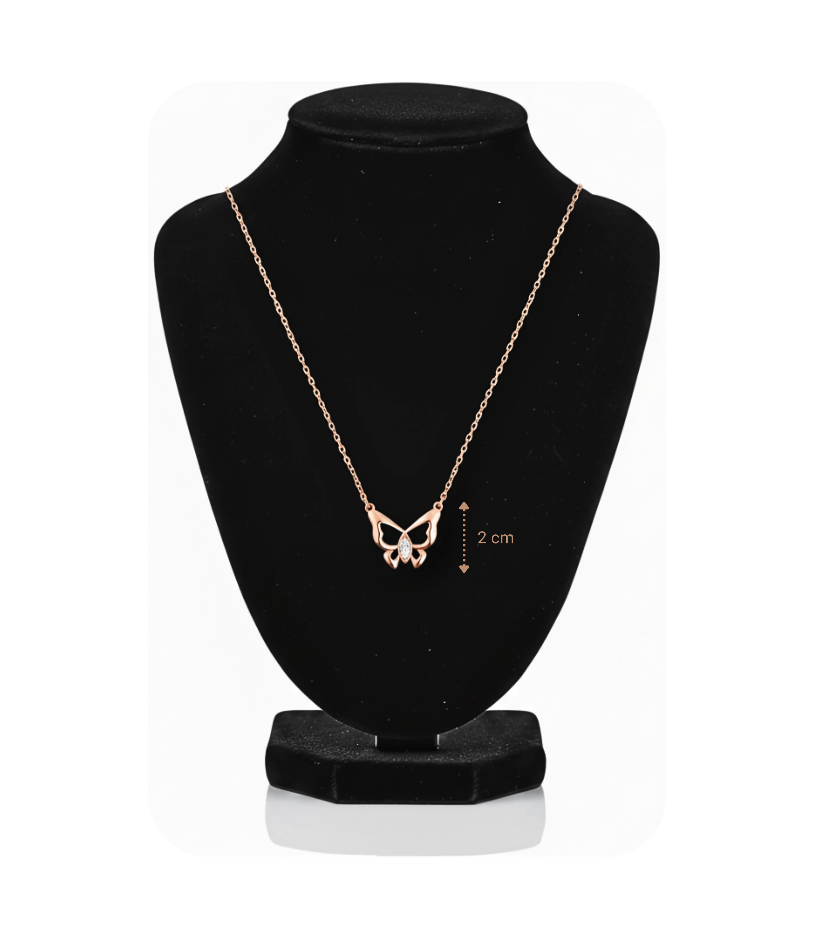 Kelebek Kolye Minimalist Rose Altın Kaplama Vip Seri Kolye Xuping 43cm