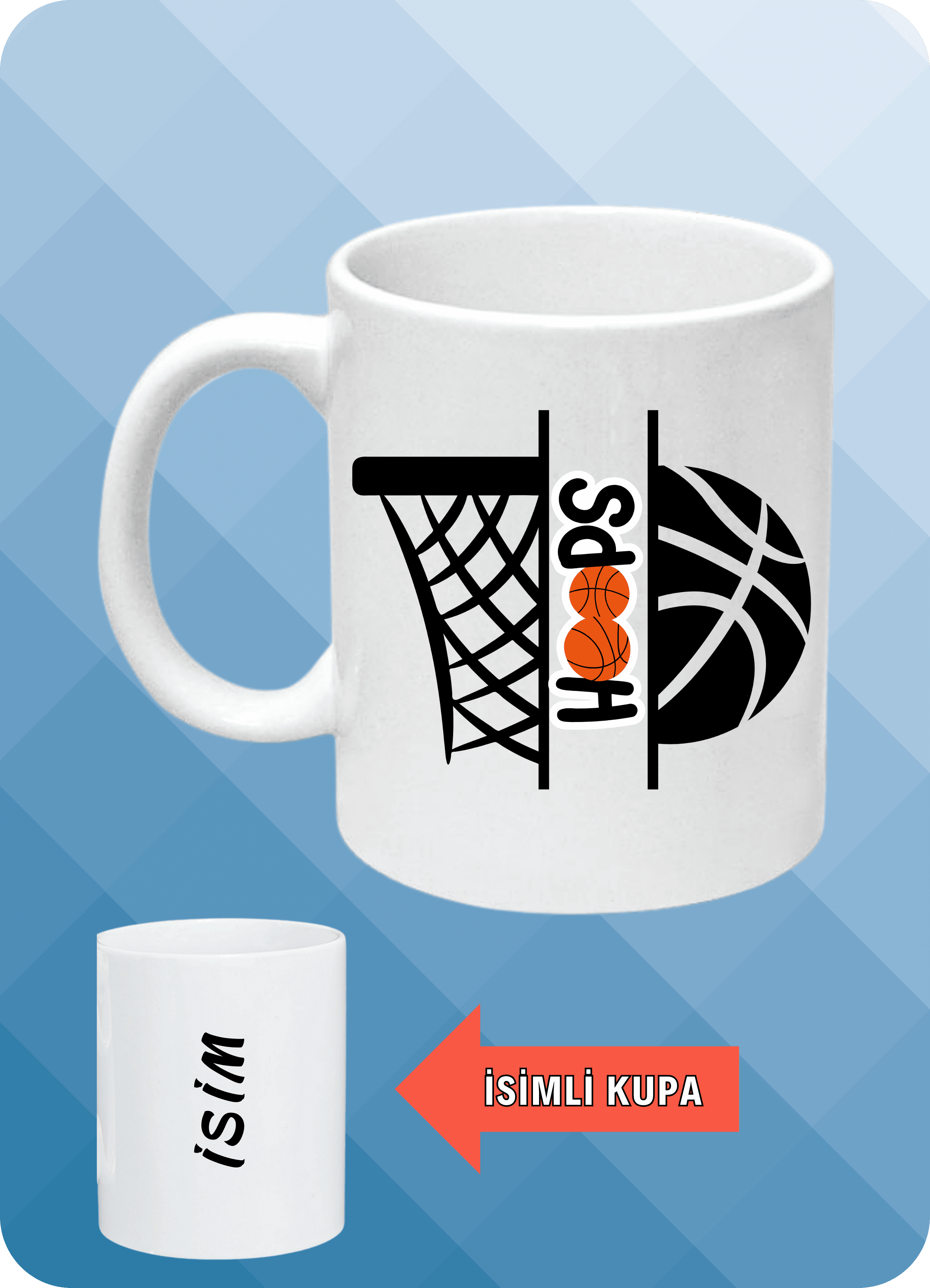 Basketbol Temalı Basket Sever Baskılı Kupa Bardak Çay Kahve Fincanı-6