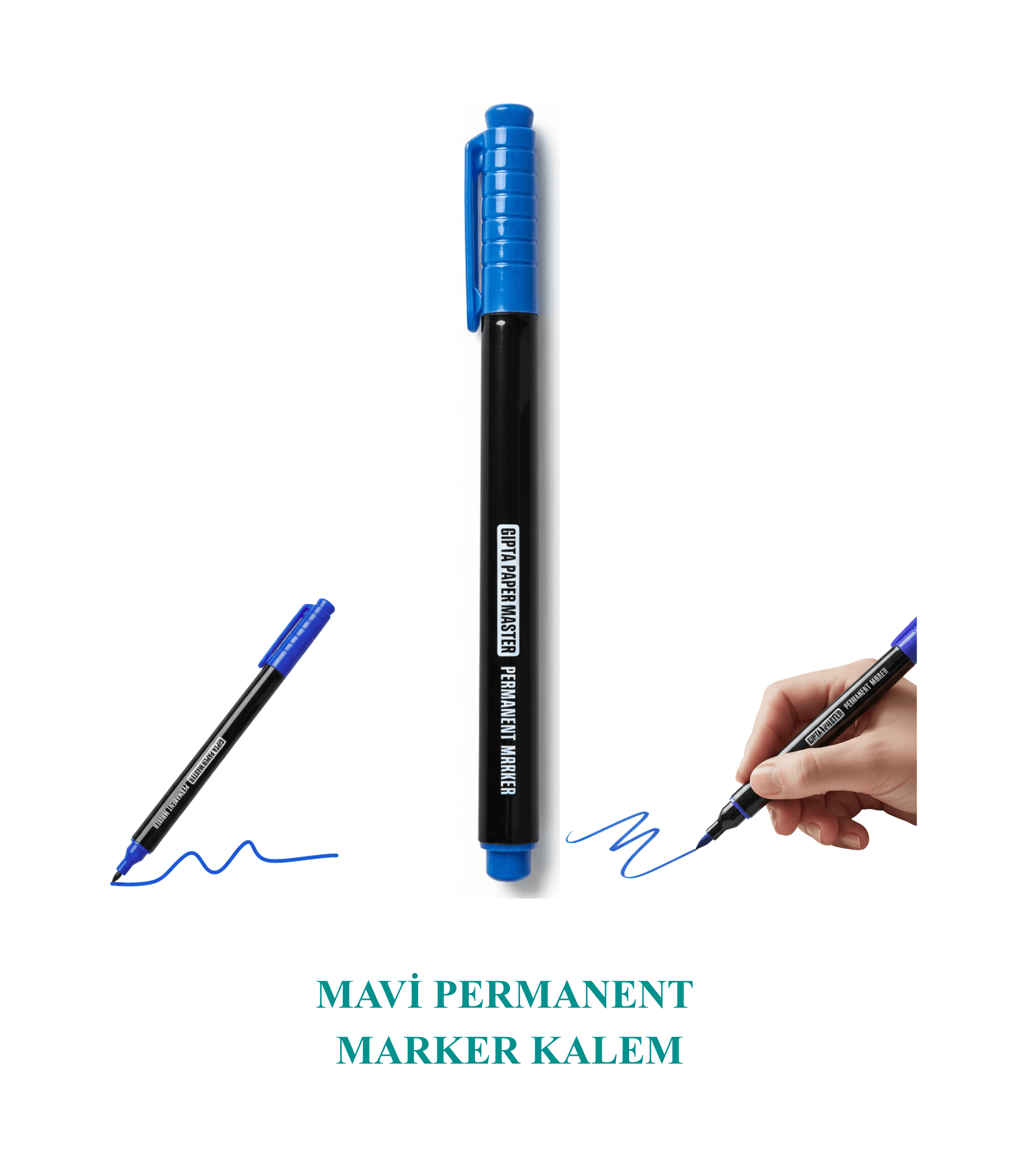 Mavi Permanent Marker Kalem Hediyelik
