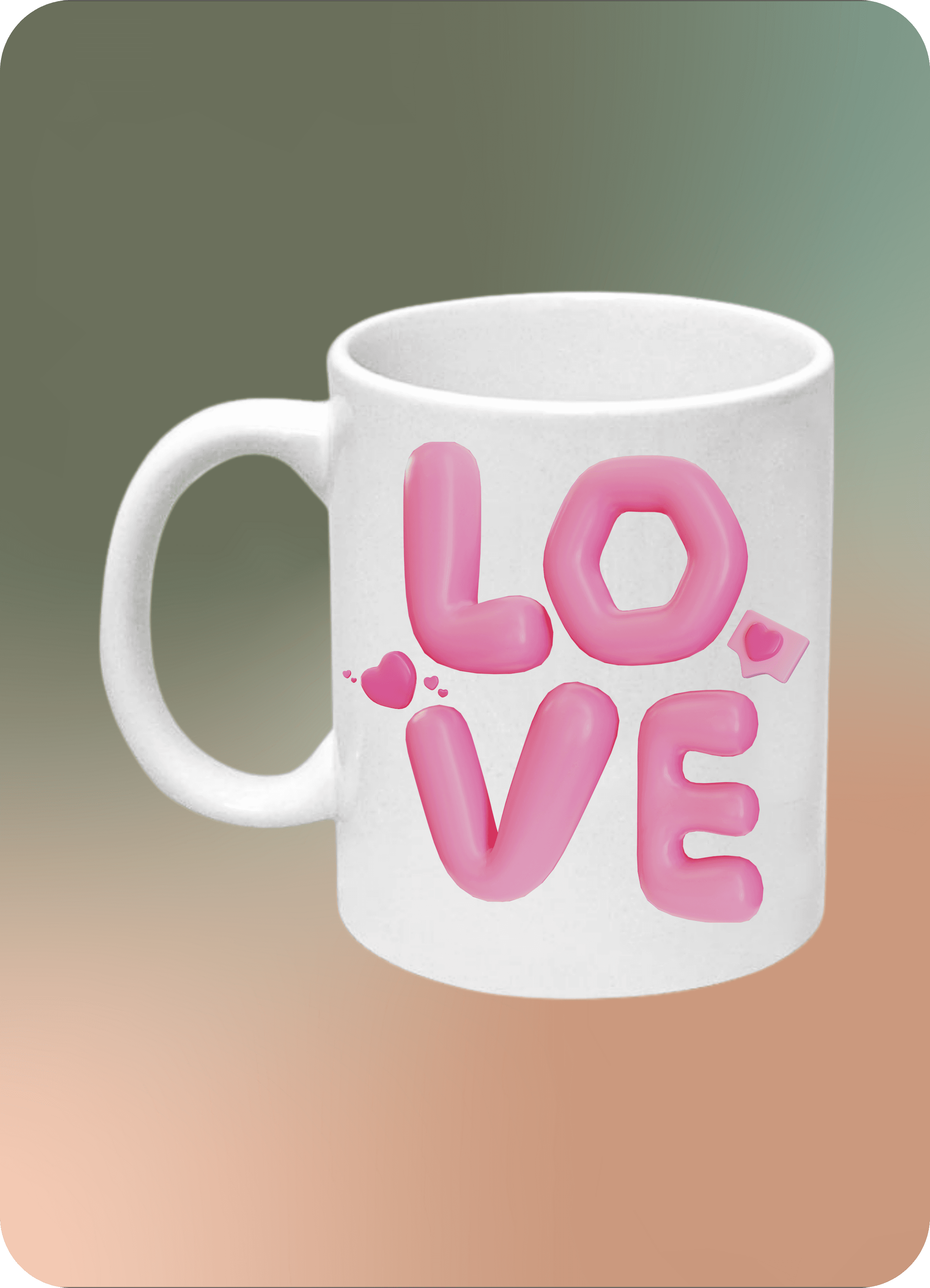 Hediye Love Baskılı Kupa Bardak Çay Kahve Fincanı