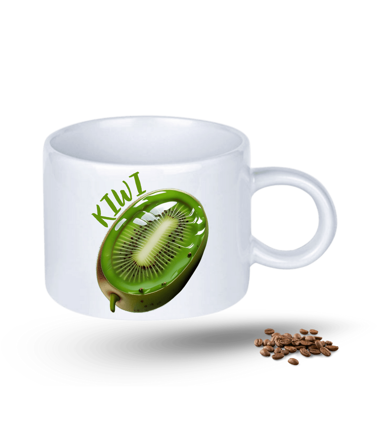 3d Kiwi Baskılı Porselen Motto Kupa Bardak