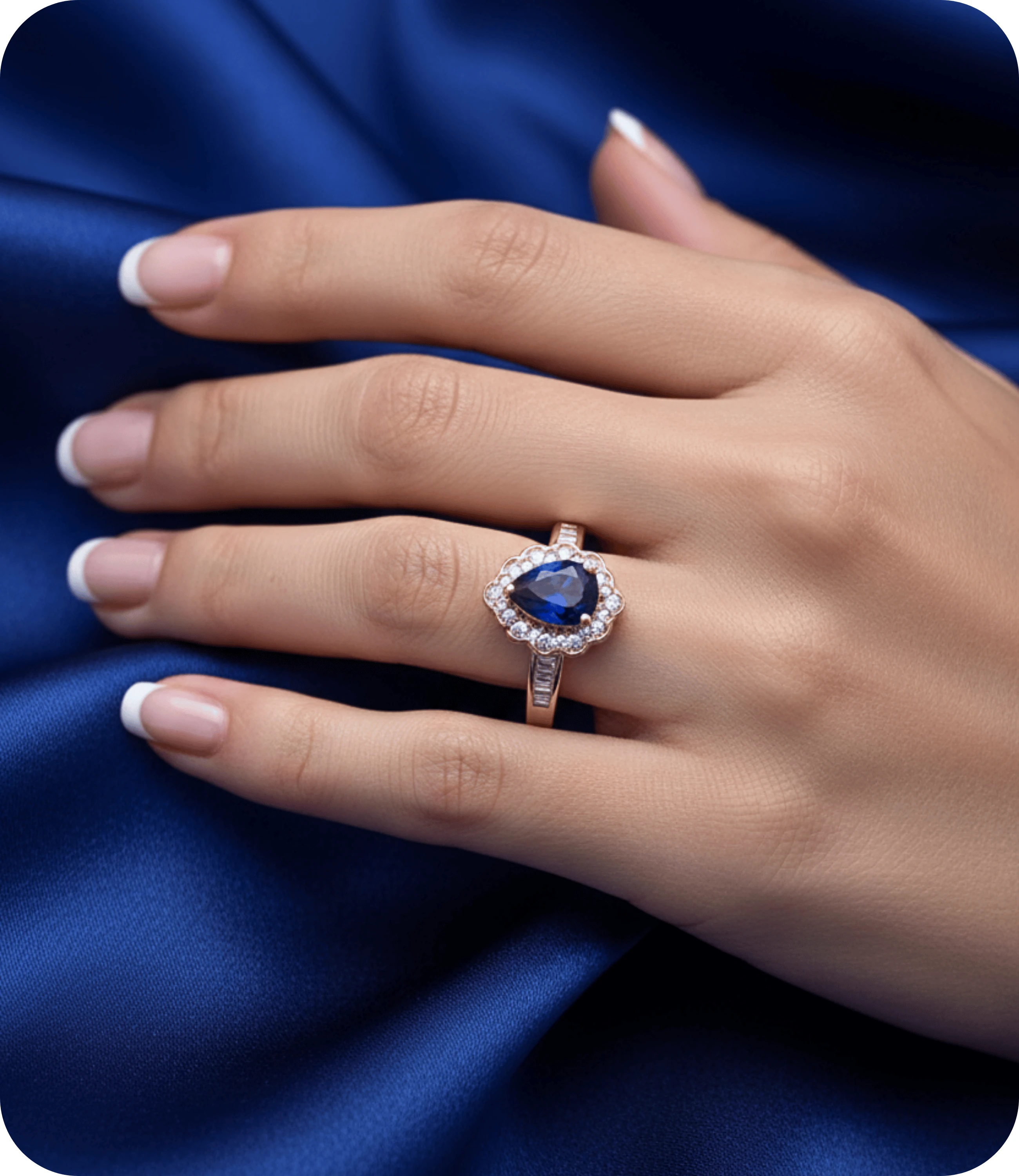 Laci Damla Taşlı Rose Altın Kaplama Vip Seri Yüzük Xuping