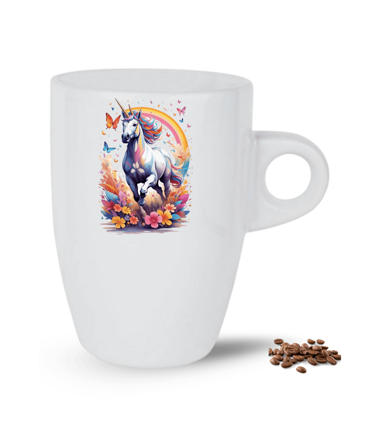 Unikorn At Temalı At Sever Baskılı Porselen Latte Kupa Bardak