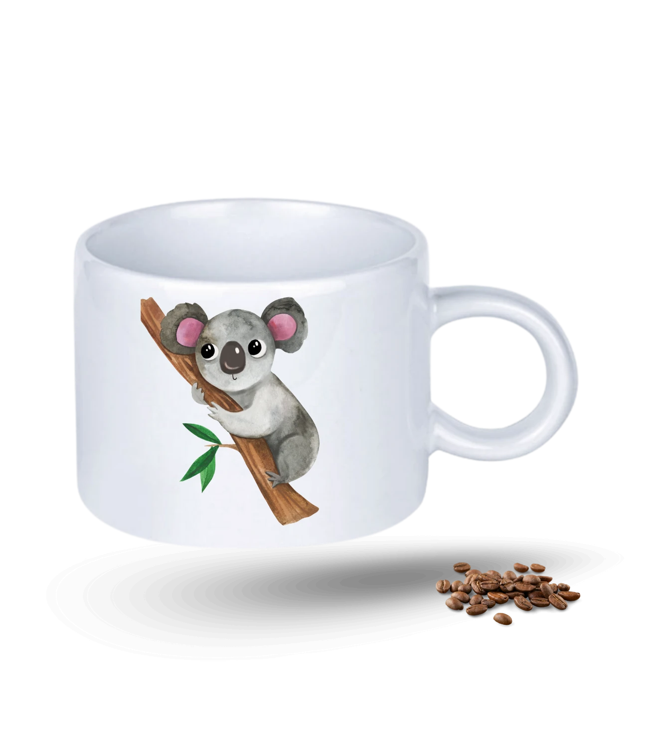 Sevimli Koala Baskılı Porselen Motto Kupa Bardak