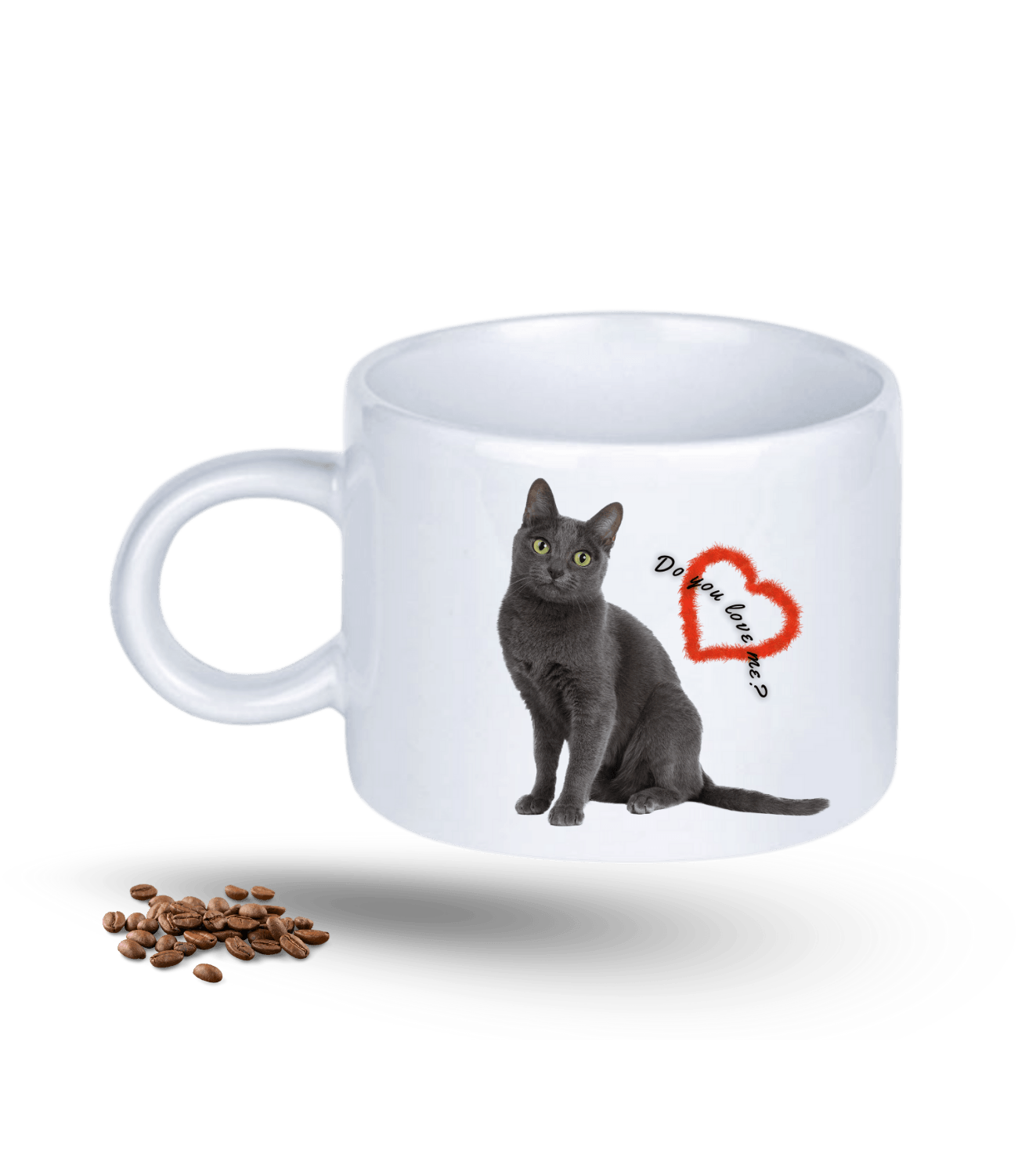 British Kedi Temalı Kedi Sever Baskılı Porselen Motto Kupa Bardak