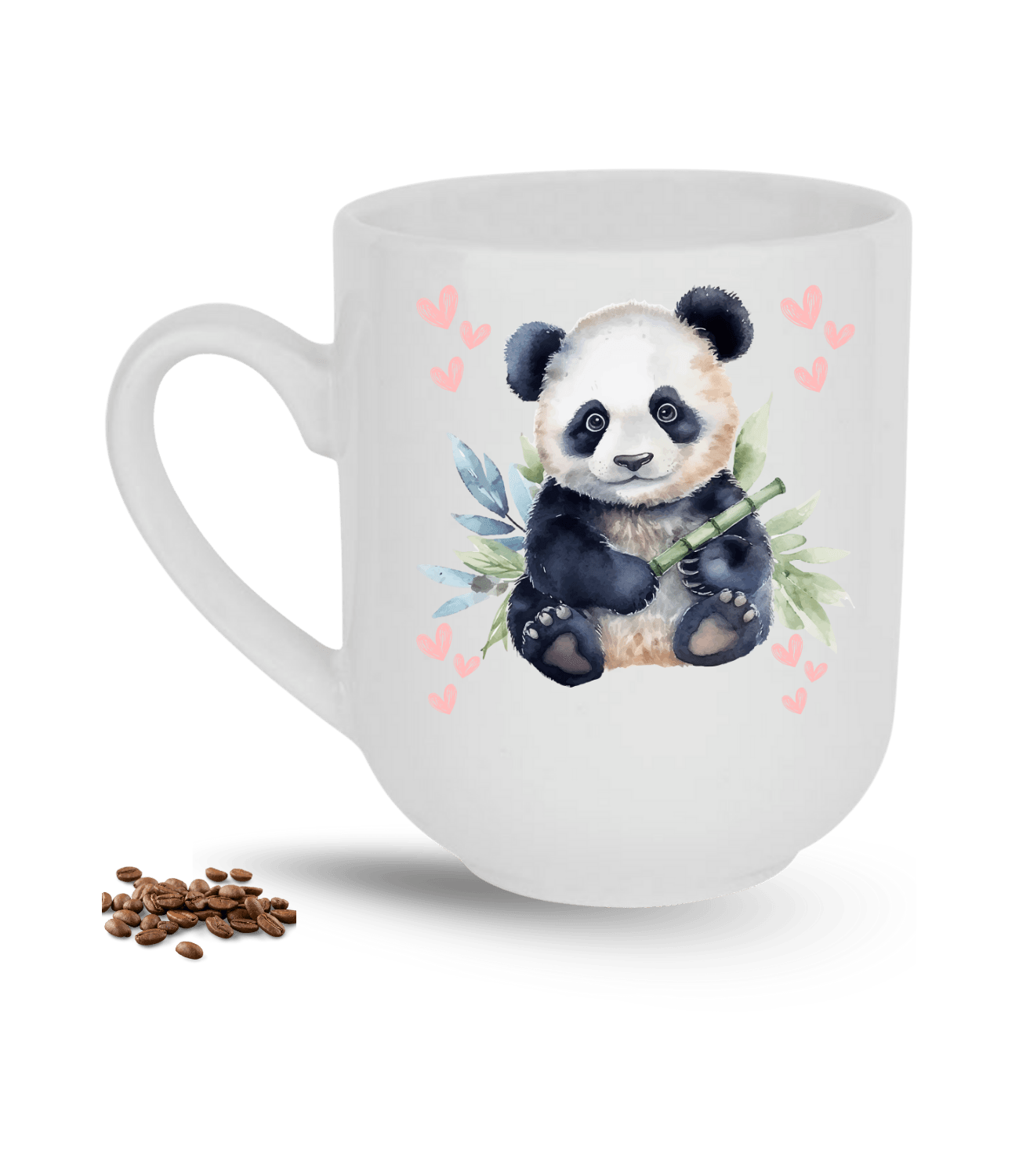 Sevimli Panda Baskılı Elit Lüx Porselen Kupa Bardak