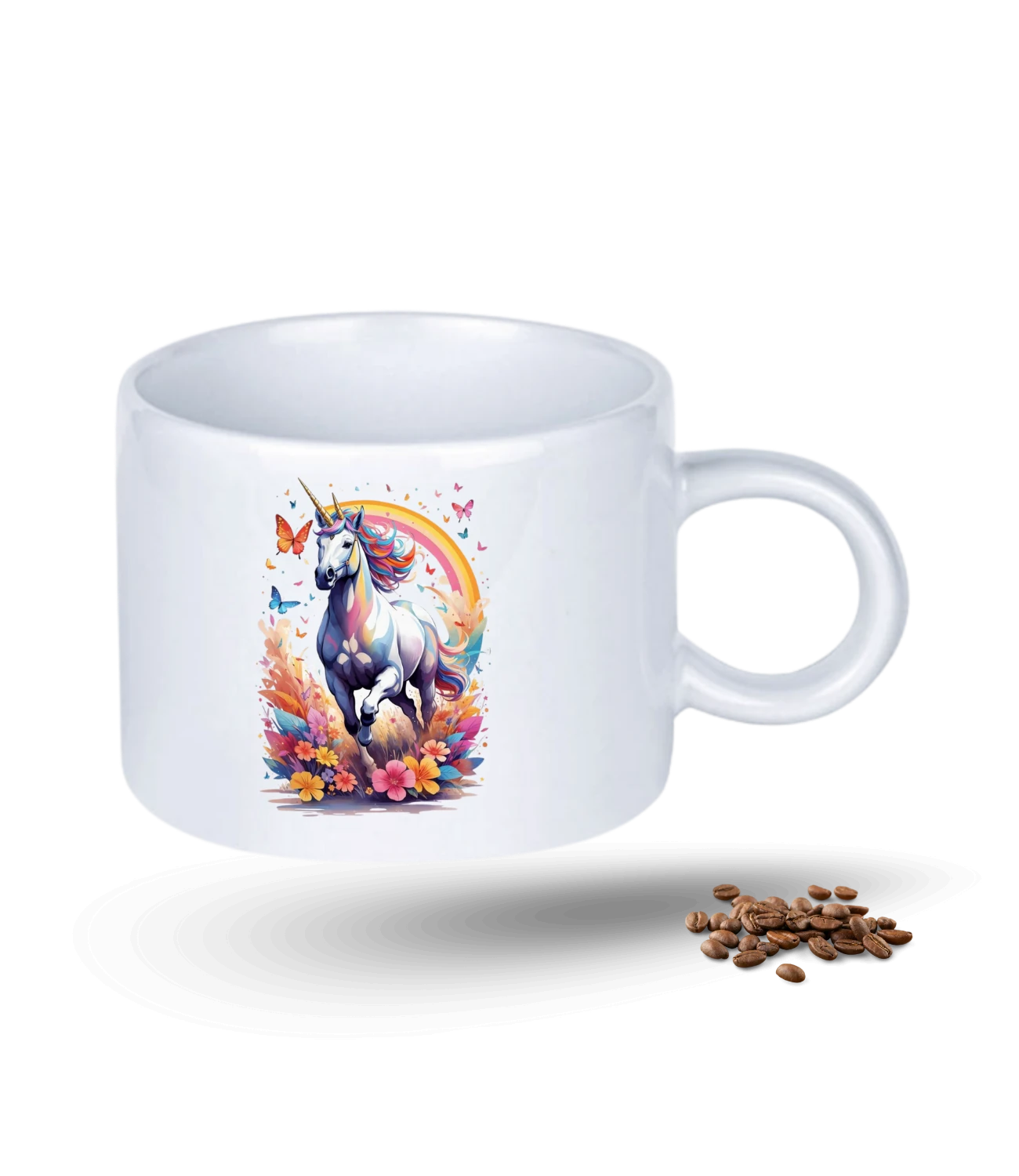 Unikorn At Temalı At Sever Baskılı Porselen Motto Kupa Bardak