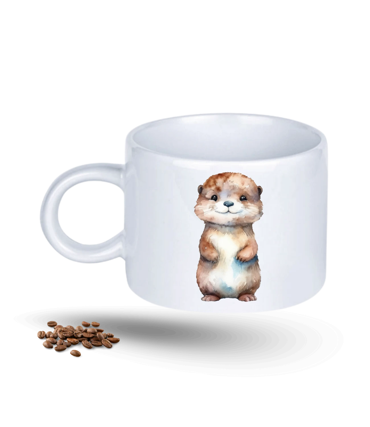 Sevimli Anime Su Samuru Cute Baskılı Porselen Motto Kupa Bardak