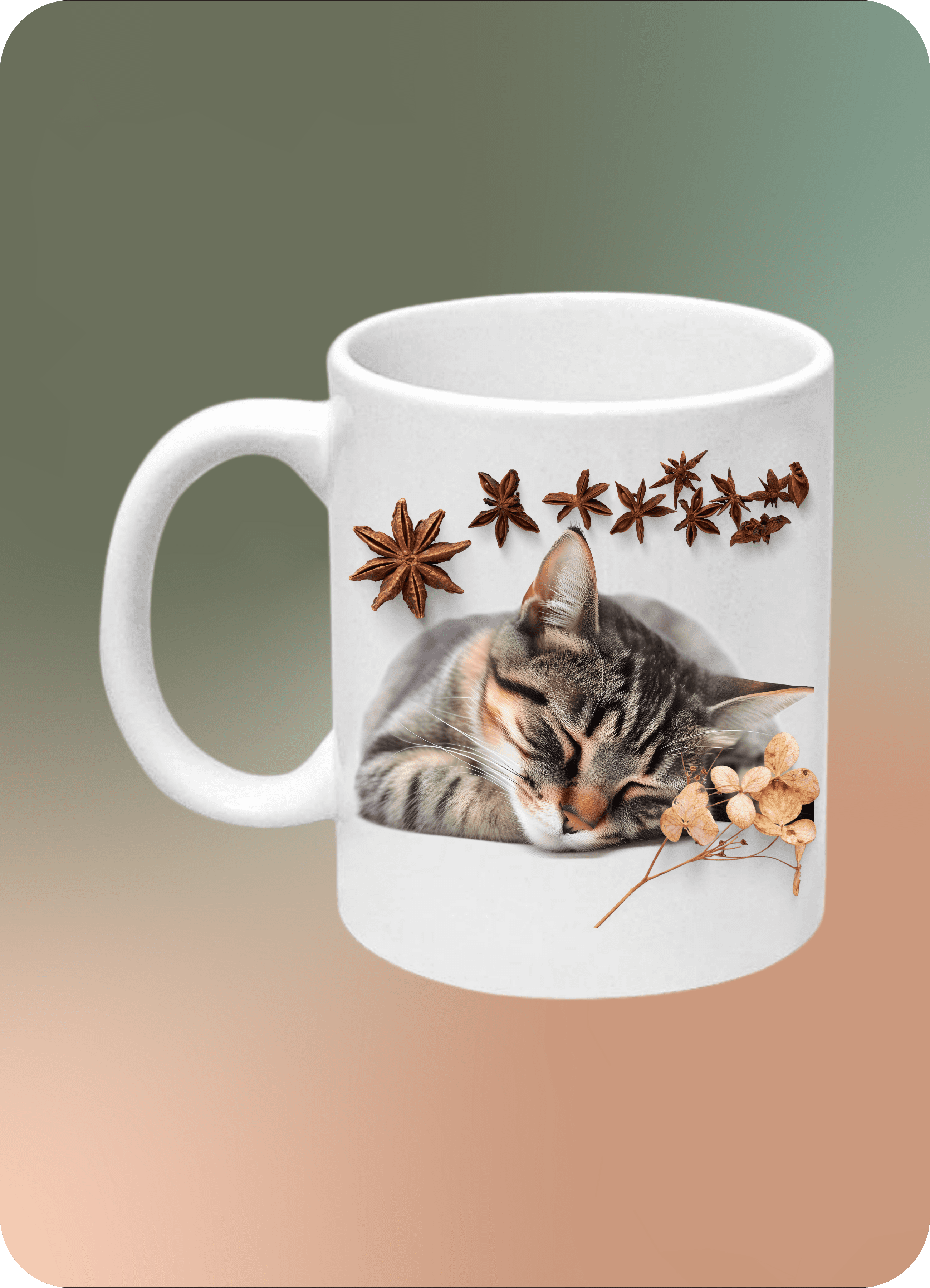 Uykucu Kedi Cute Cats Baskılı Kupa Bardak Çay Kahve Fincanı