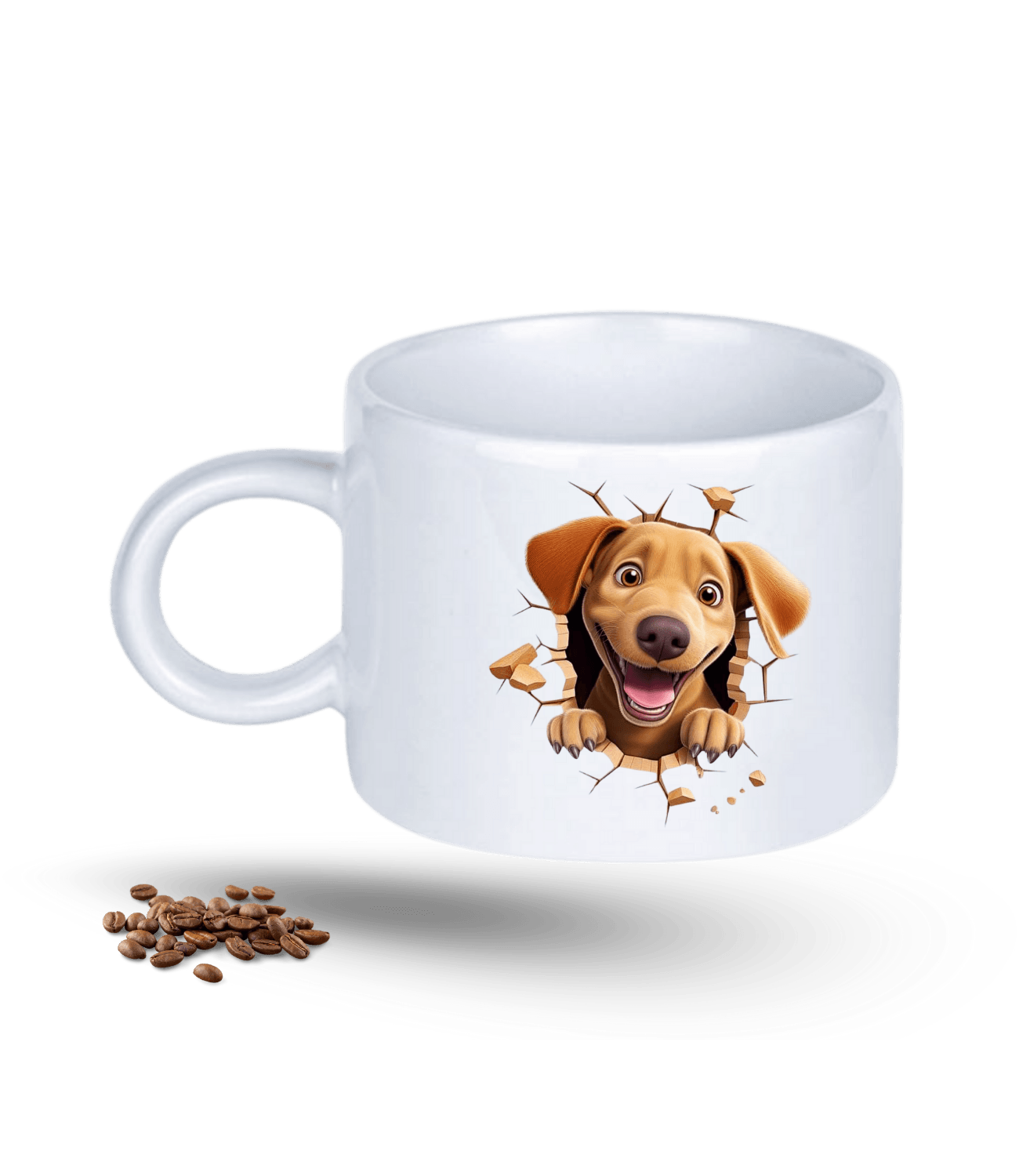Sevimli Köpek Temalı Köpek Sever Baskılı Porselen Motto Kupa Bardak