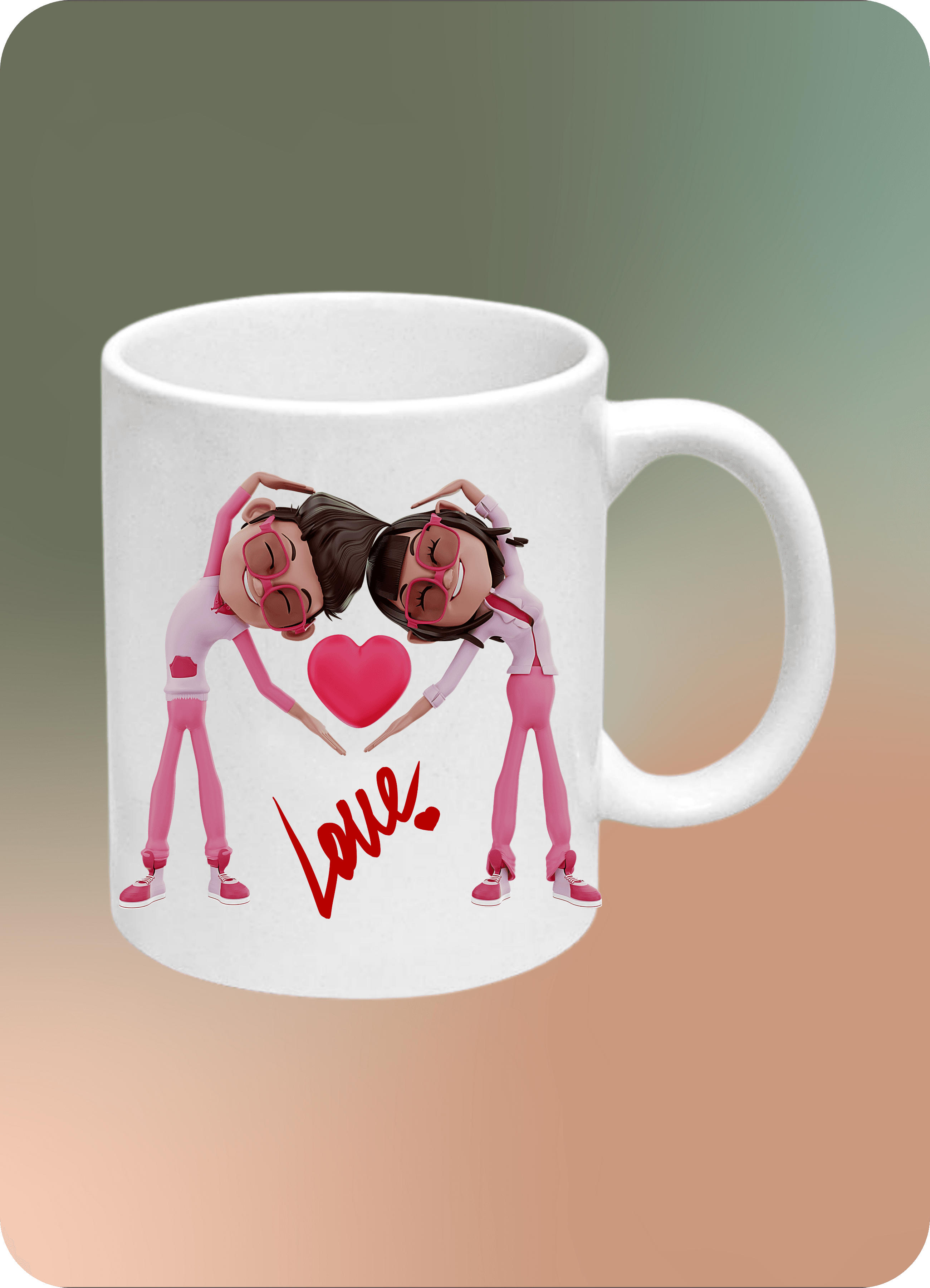 Sevgililer Love Hediye Baskılı Kupa Bardak Çay Kahve Fincanı