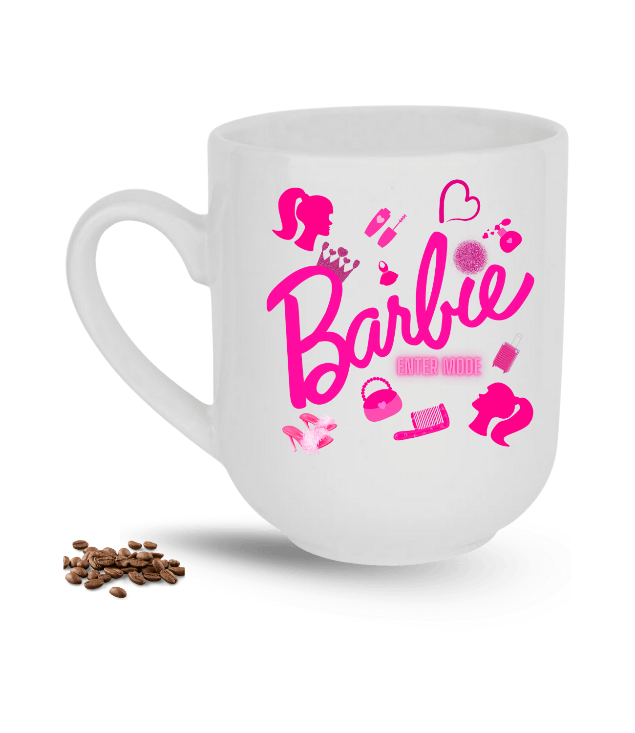 Enter Mode Barbies Baskılı Elit Lüx Porselen Kupa Bardak