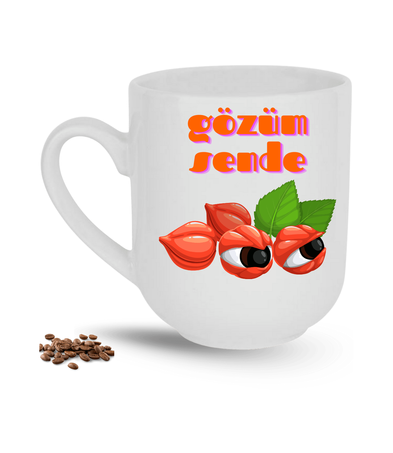 Gözüm Sende Baskılı Elit Lüx Porselen Kupa Bardak