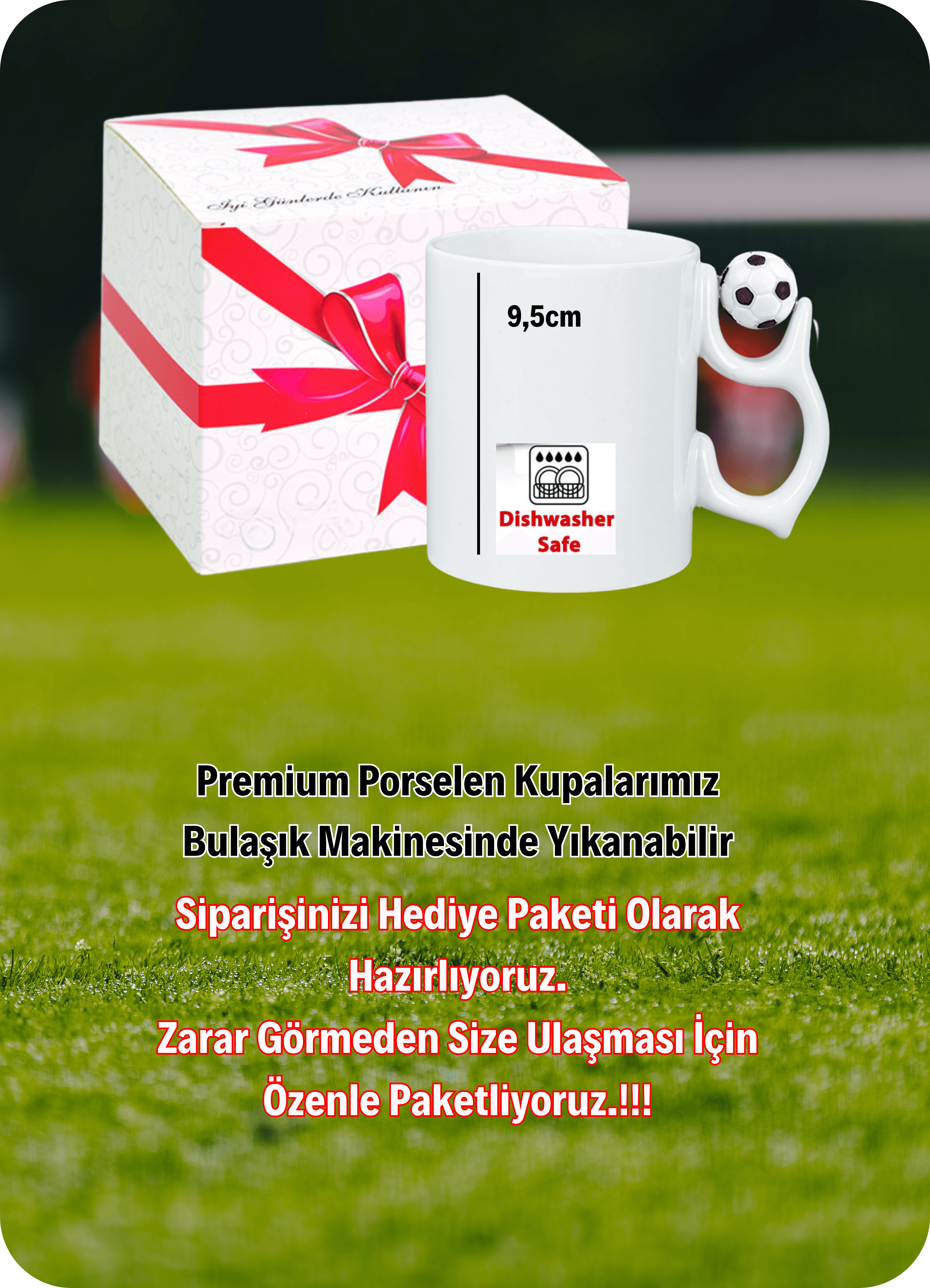 Futbol Toplu Bordo Mavili Formalı Kadın Futbolcu İsimli Taraftar Kupa Bardak Çay Kahve Fincanı