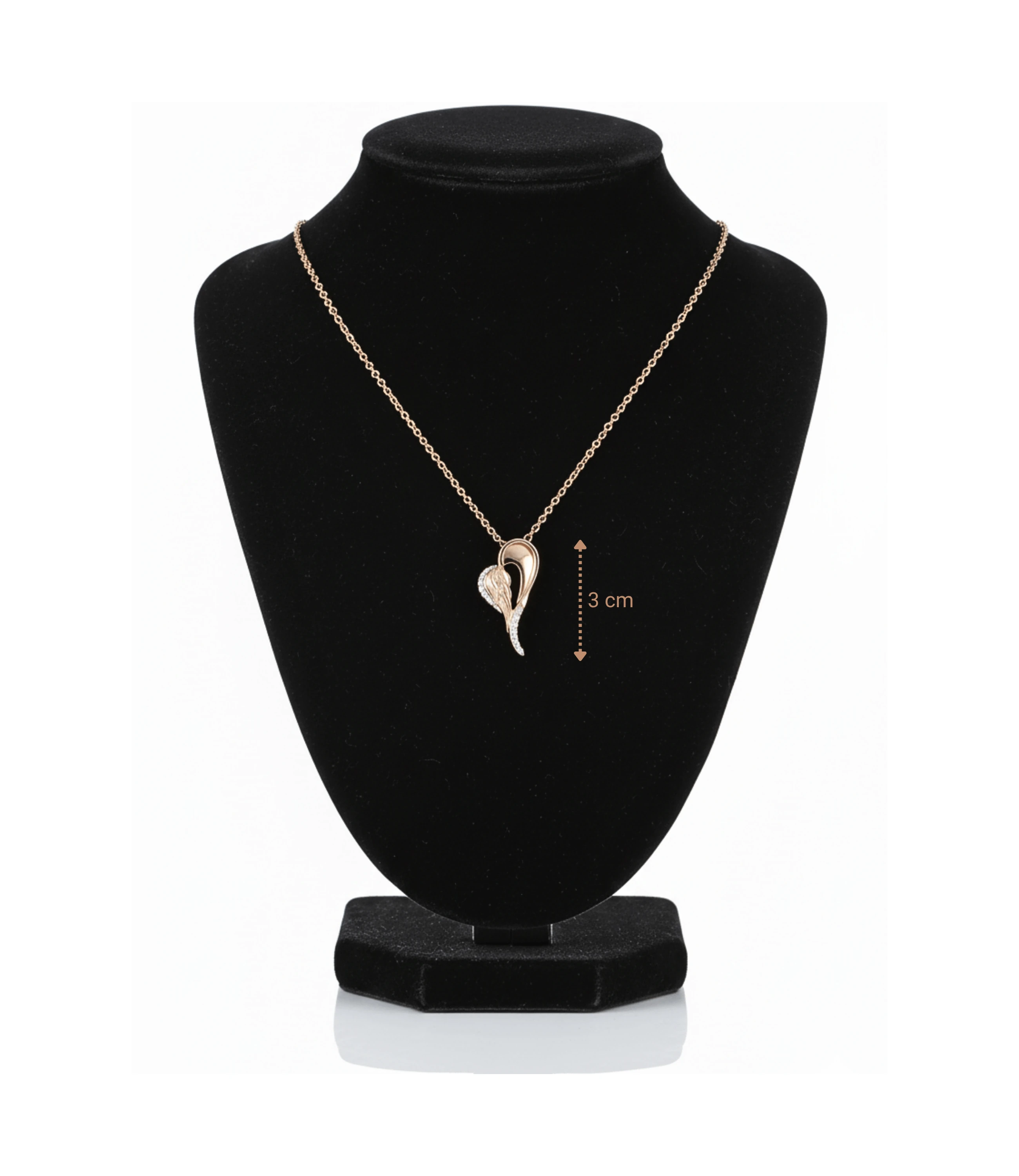 Melek Kanadı Kolye Minimal Detaylı Rose Altın Kaplama Vip Seri Kolye Xuping 40cm