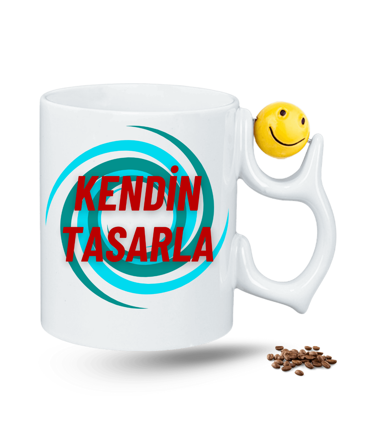 Smile Emoji Toplu Kişiye Özel İsimli Resimli Kupa Bardak Çay Kahve Fincanı
