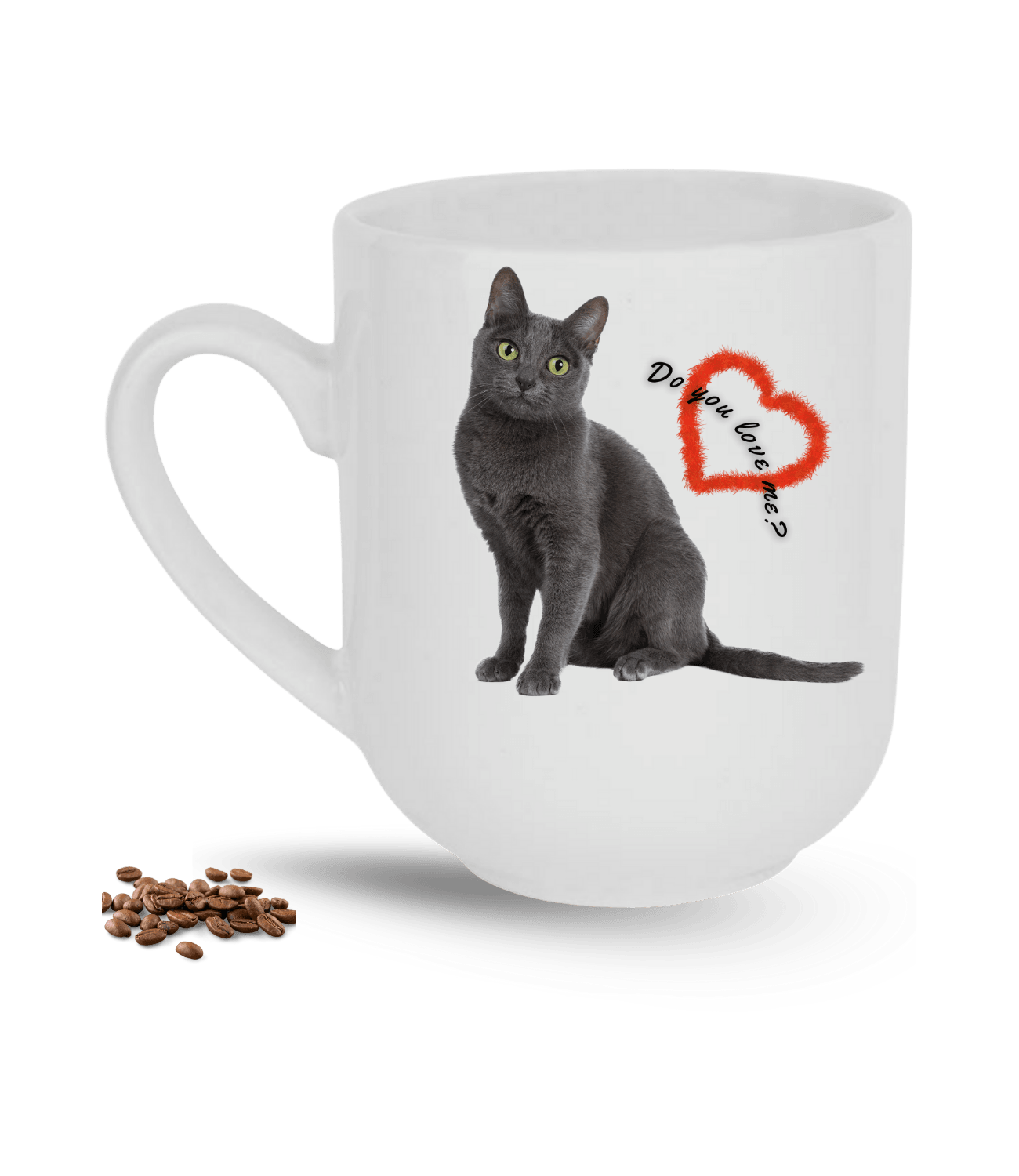 British Kedi Temalı Kedi Sever Baskılı Elit Lüx Porselen Kupa Bardak