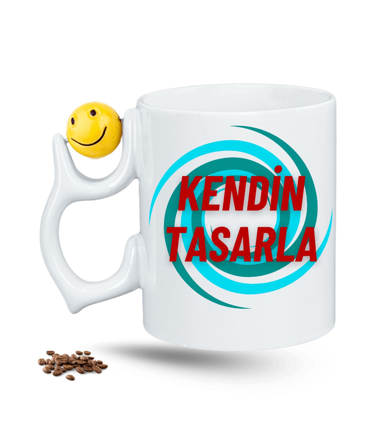 Smile Emoji Toplu Kişiye Özel İsimli Resimli Kupa Bardak Çay Kahve Fincanı