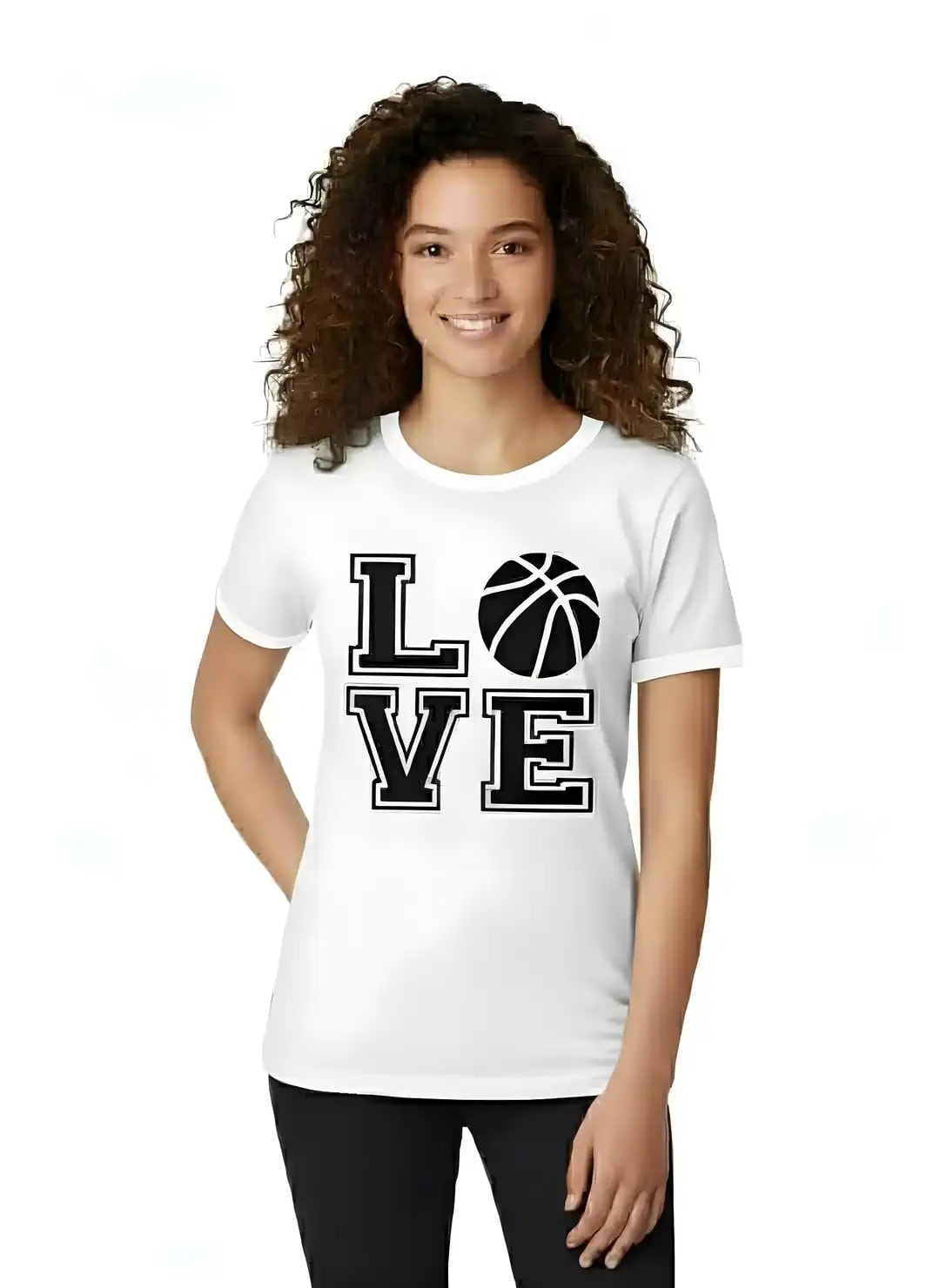 Basketbol Temalı İsimli Basketbol Sever Baskılı Tişört-3