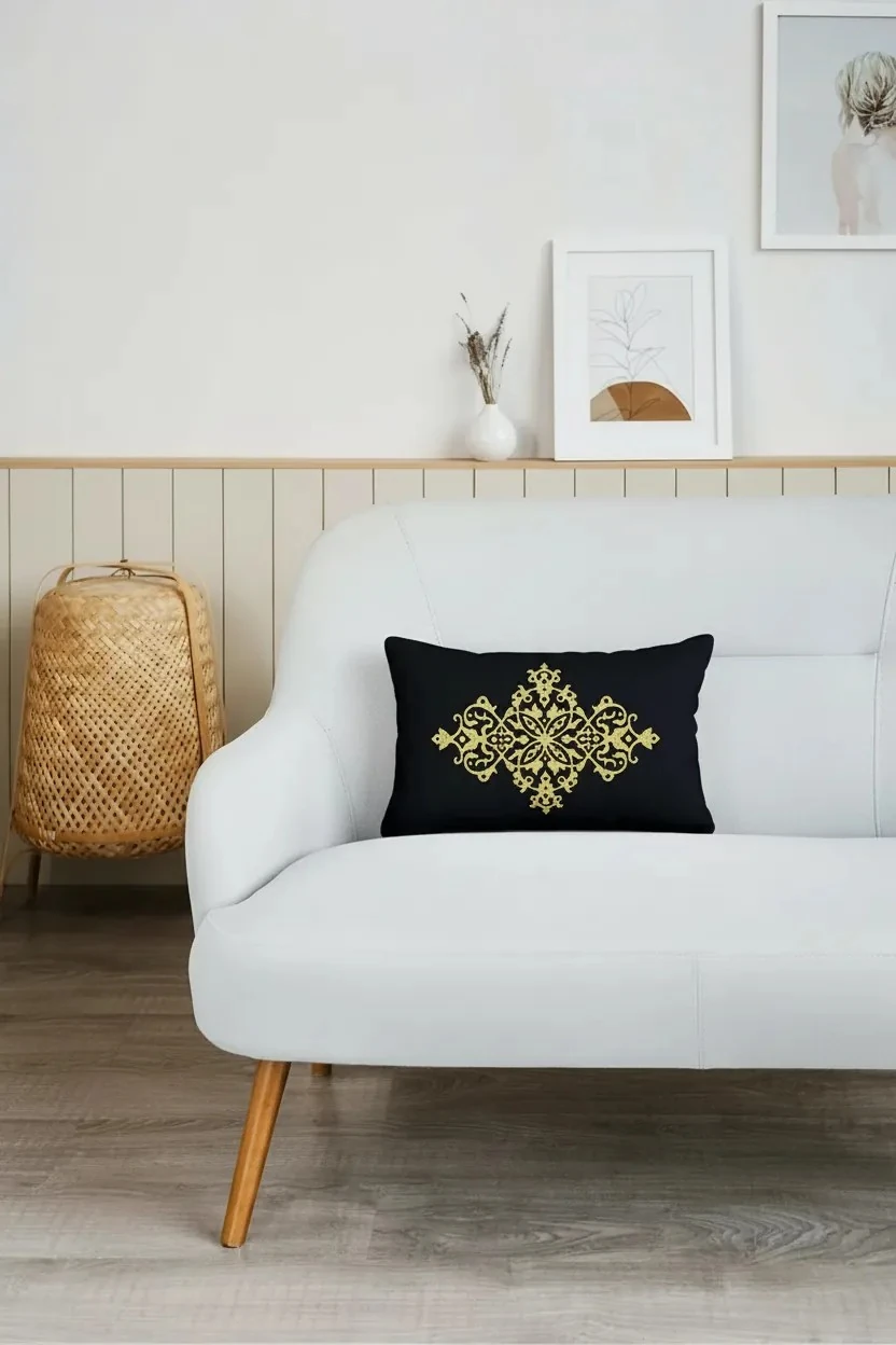 Motif Desen Baskılı Tv Battaniye Olabilen Dekoratif Dikdörtgen Yastık 2in1 Battaniye