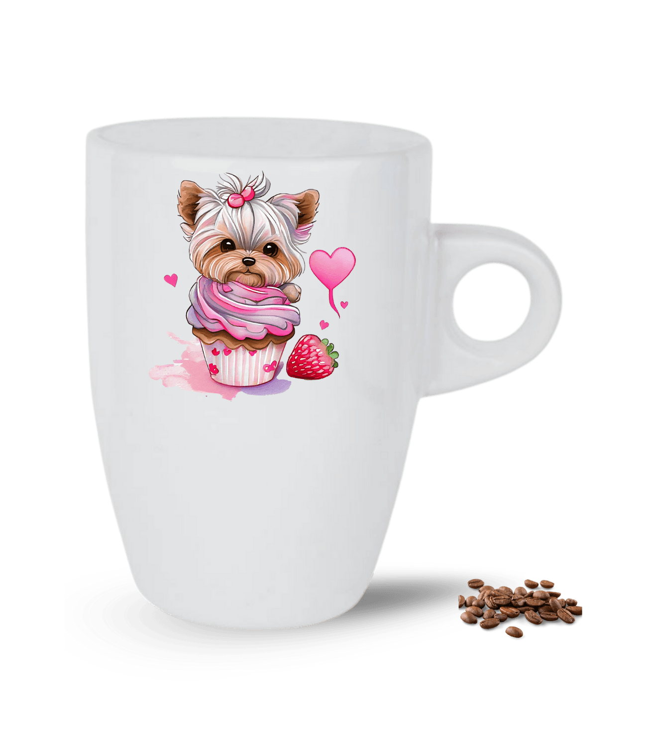 Terrier Cute Köpek Sever Baskılı Porselen Latte Kupa Bardak