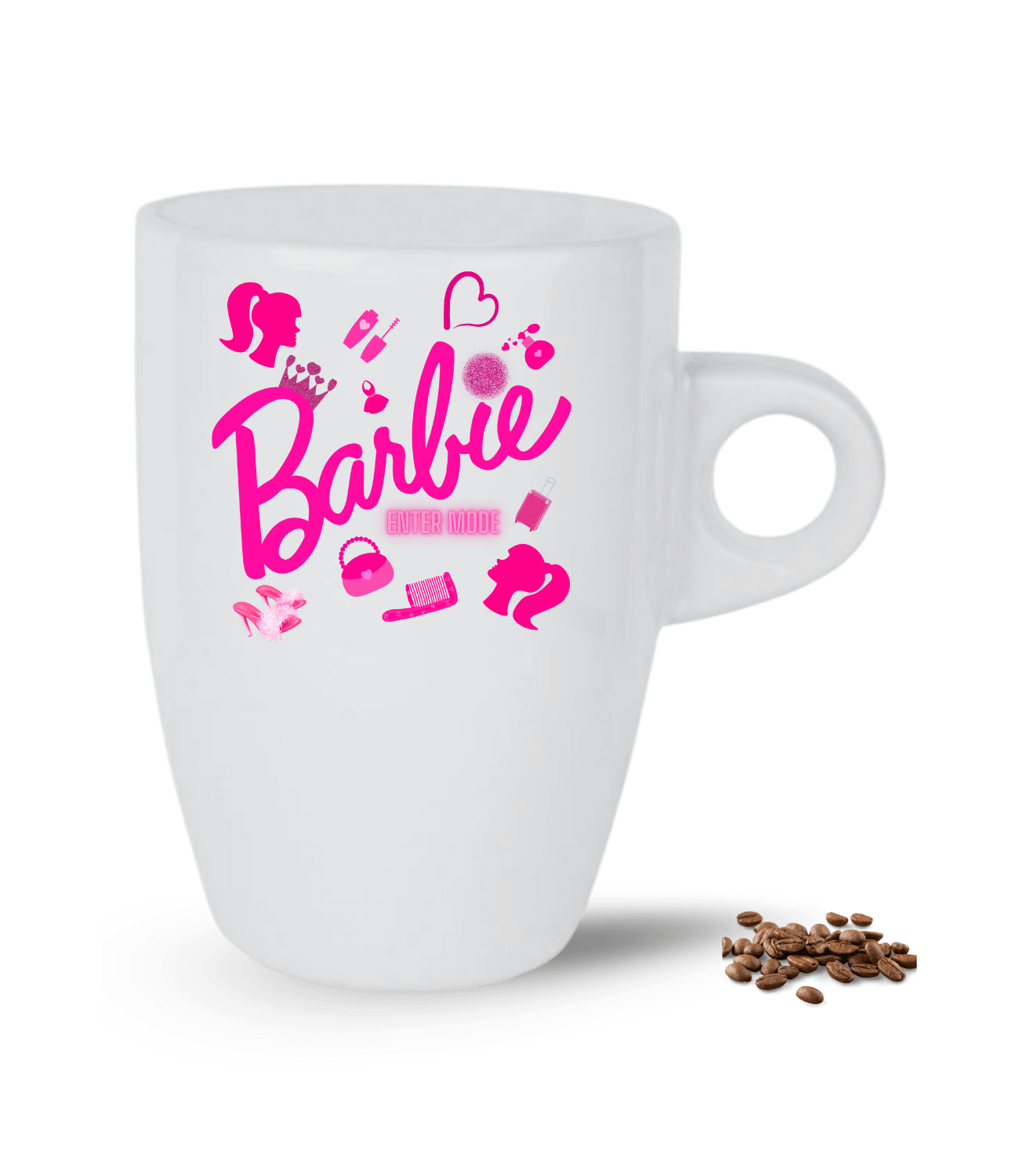 Enter Mode Barbies Baskılı Porselen Latte Kupa Bardak