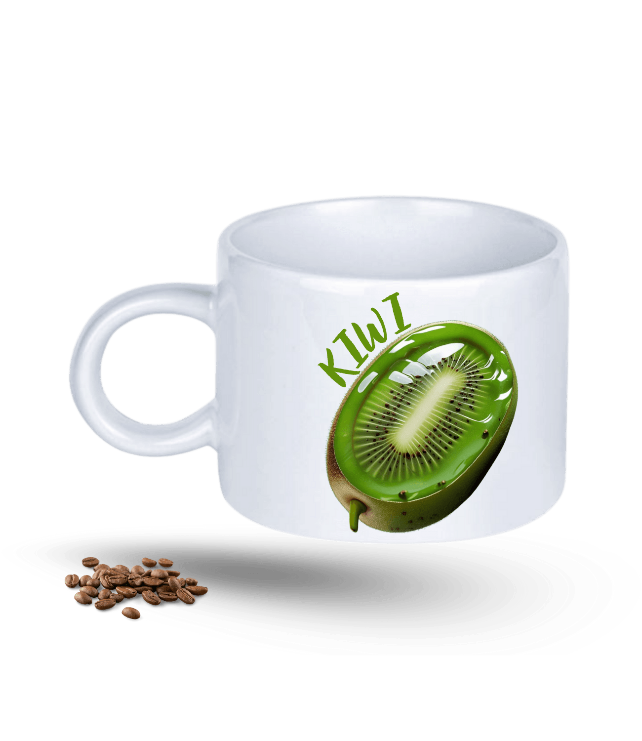 3d Kiwi Baskılı Porselen Motto Kupa Bardak