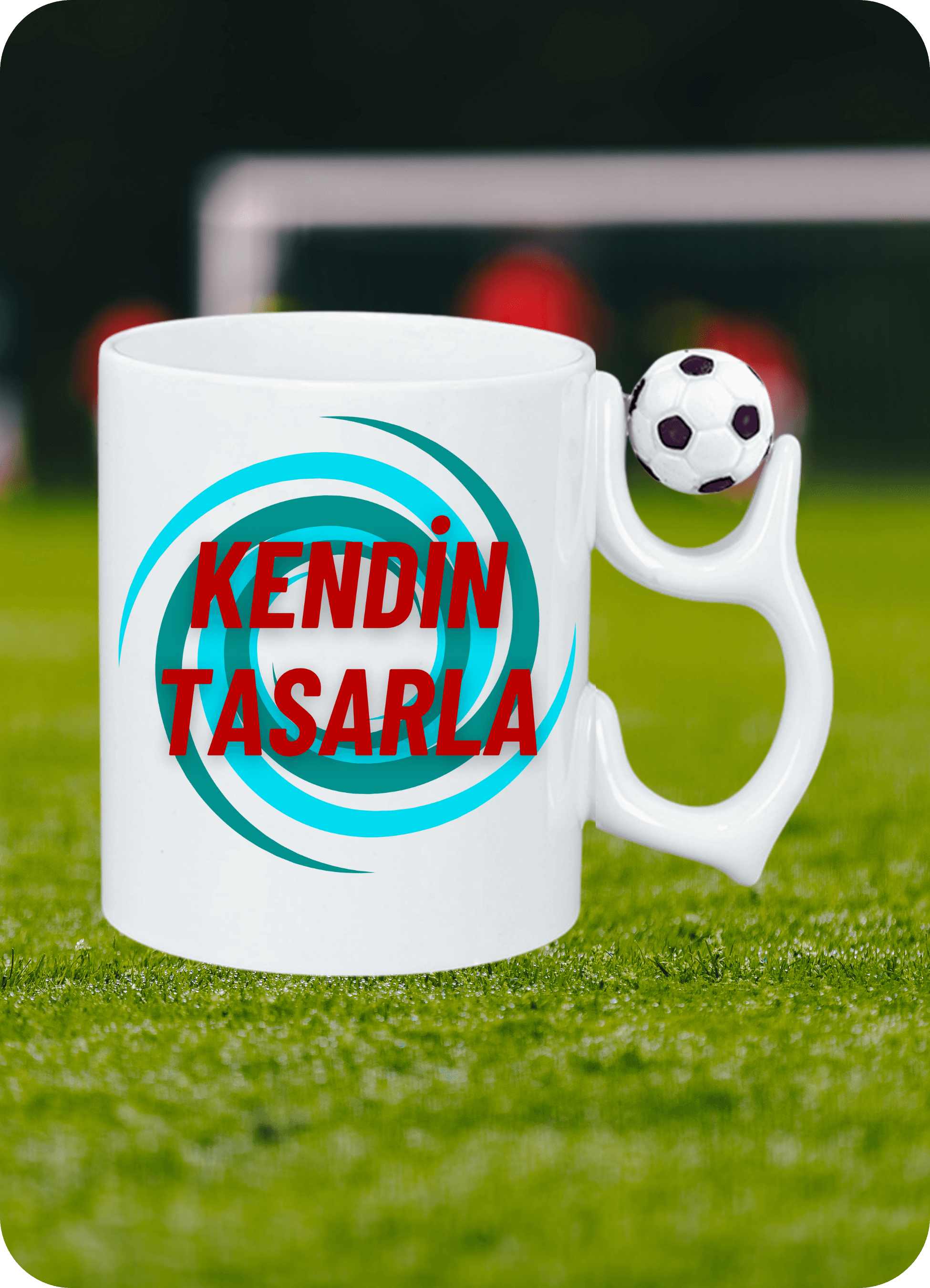 Futbol Toplu Kişiye Özel İsimli Resimli Kupa Bardak Çay Kahve Fincanı