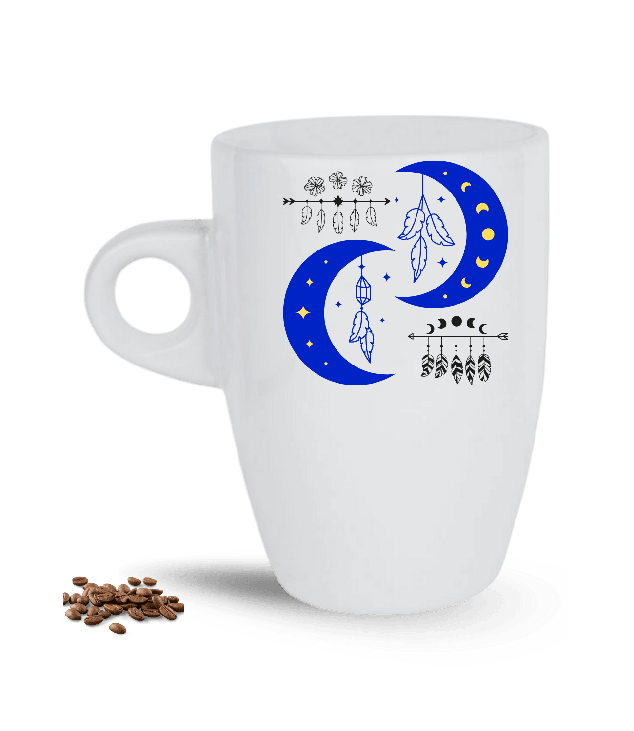 Zodyak Temalı Düş Kapanı Baskılı Porselen Latte Kupa Bardak