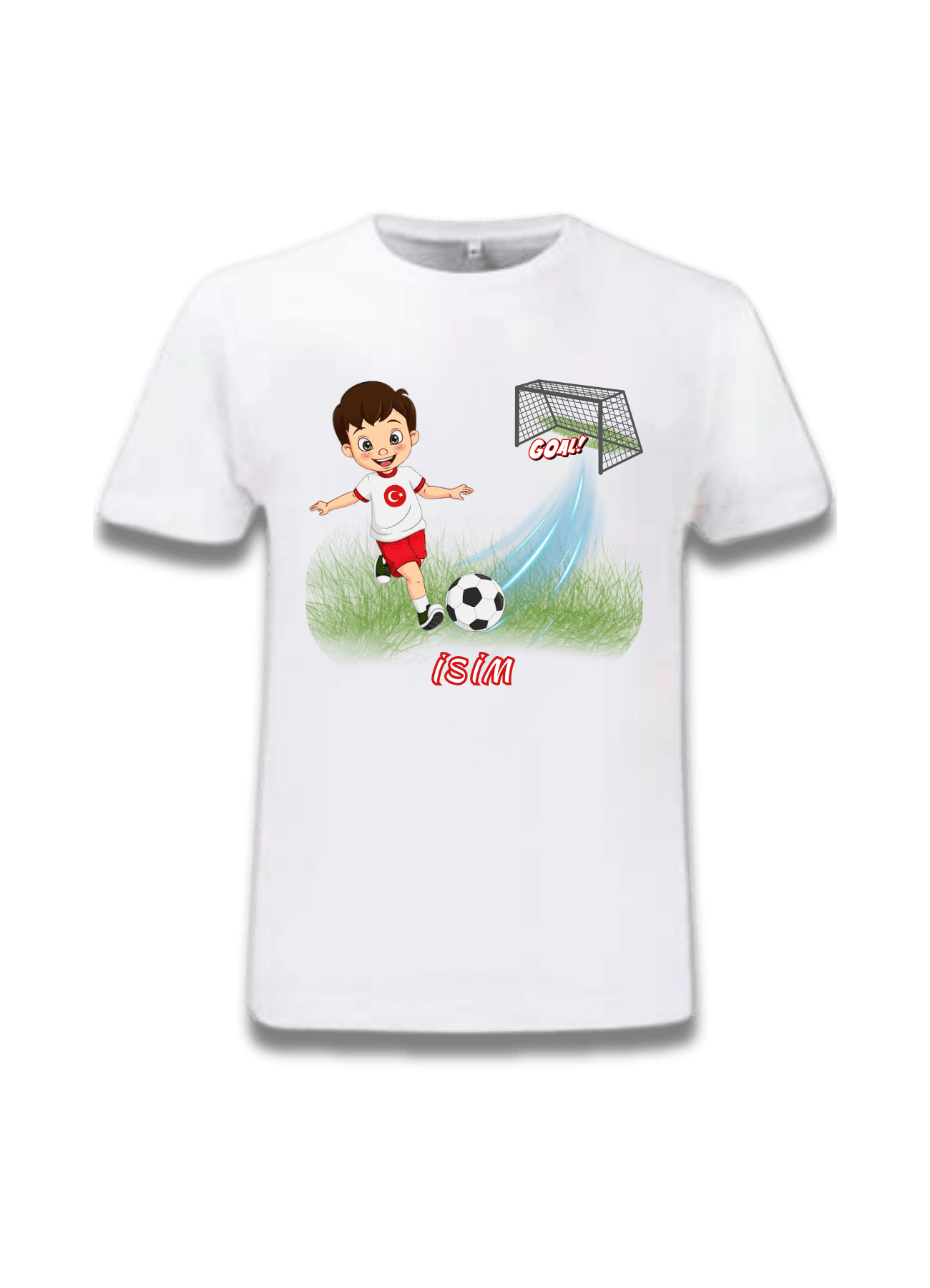 Futbol Milli Takım Temalı İsimli Futbol Sever Baskılı Tişört