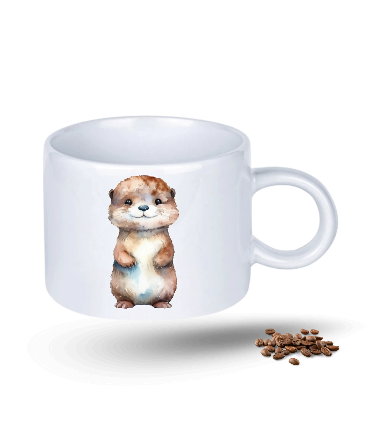 Sevimli Anime Su Samuru Cute Baskılı Porselen Motto Kupa Bardak