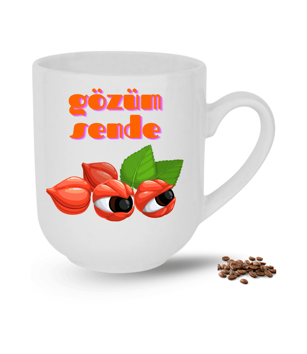 Gözüm Sende Baskılı Elit Lüx Porselen Kupa Bardak