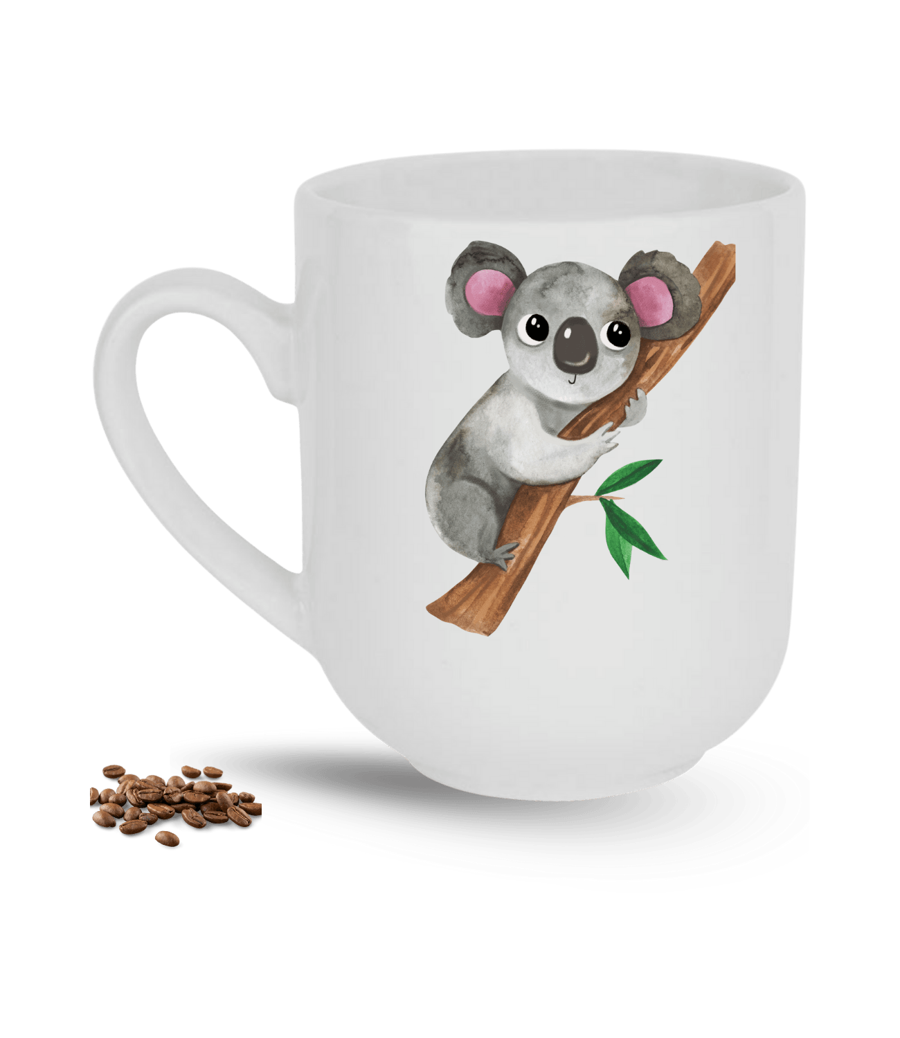 Sevimli Koala Baskılı Elit Lüx Porselen Kupa Bardak