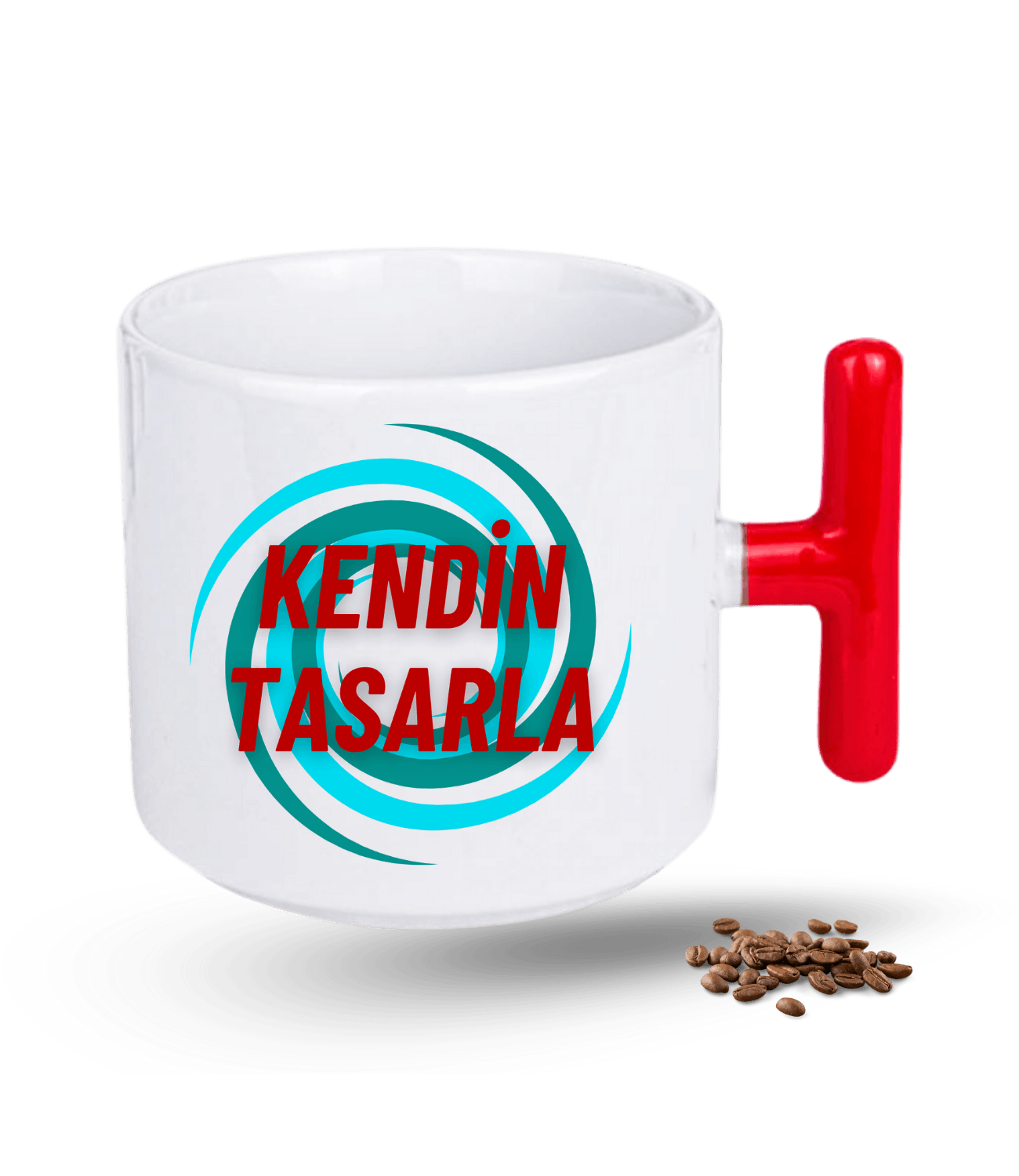 Kişiye Özel Baskılı T Saplı Porselen Kupa Bardak Kendin Tasarla